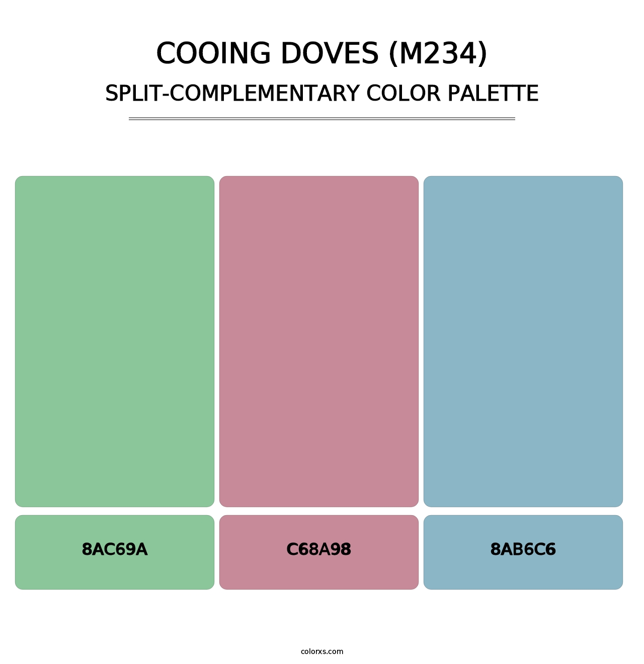 Cooing Doves (M234) - Split-Complementary Color Palette