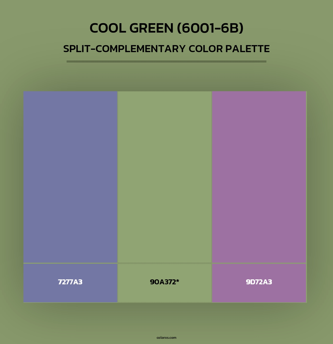 Cool Green (6001-6B) - Split-Complementary Color Palette