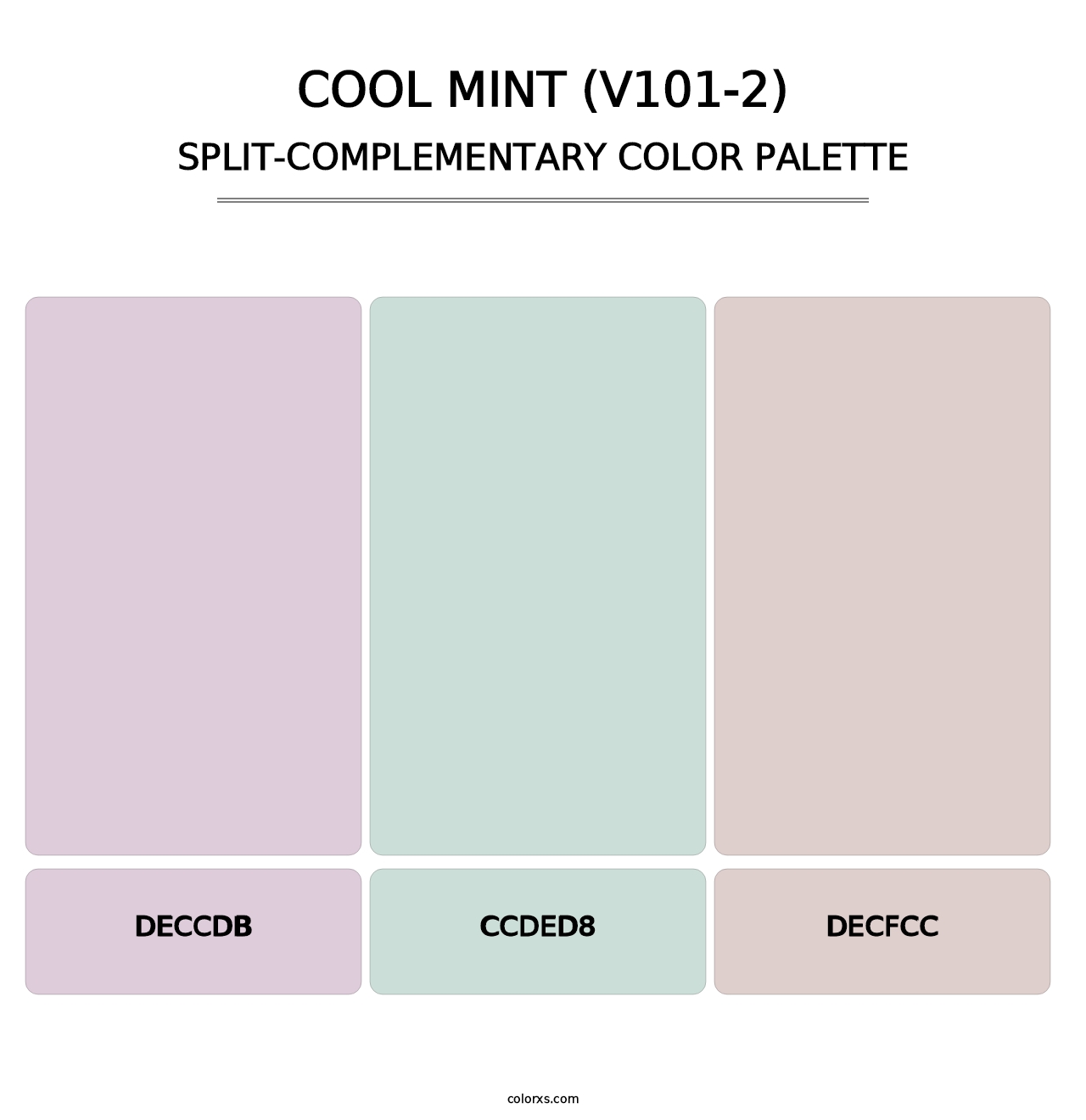 Cool Mint (V101-2) - Split-Complementary Color Palette