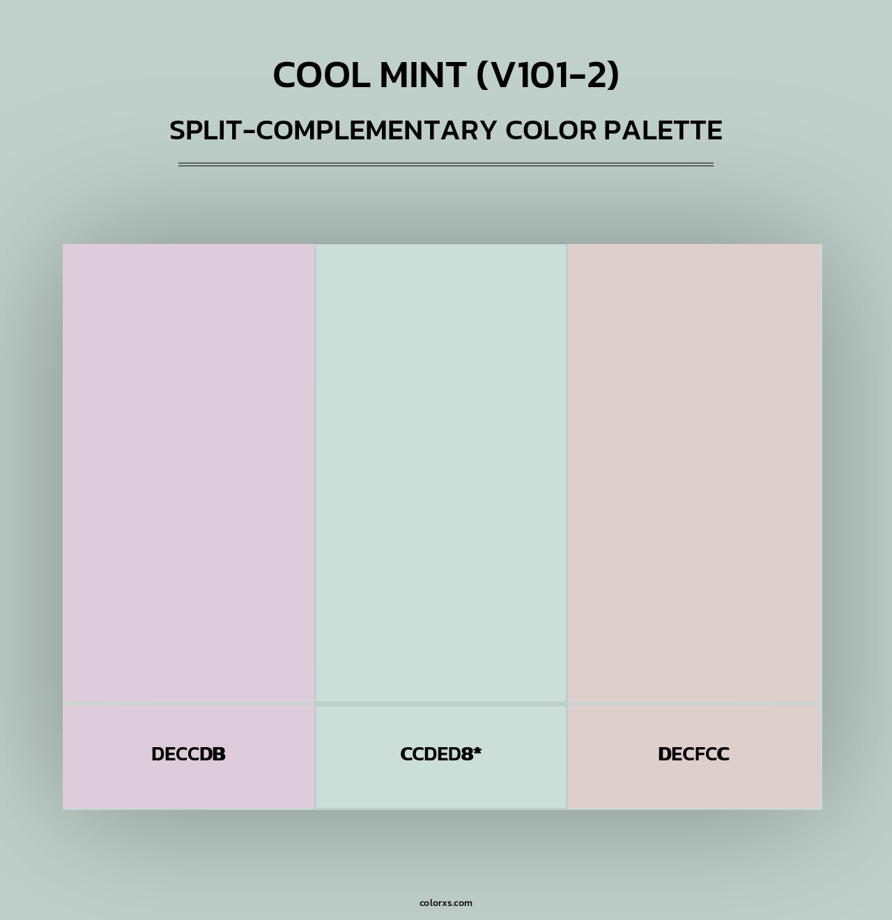 Cool Mint (V101-2) - Split-Complementary Color Palette