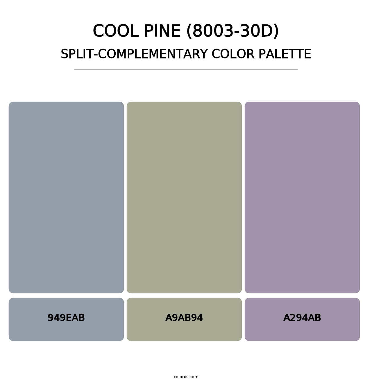 Cool Pine (8003-30D) - Split-Complementary Color Palette