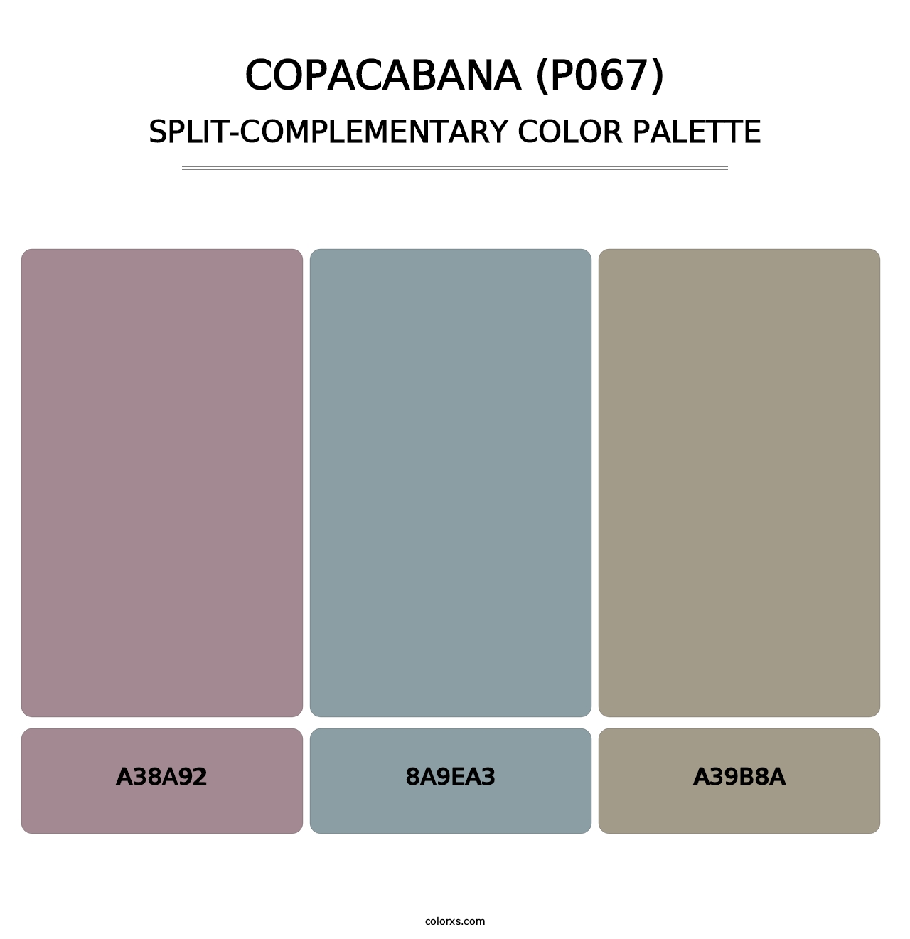 Copacabana (P067) - Split-Complementary Color Palette