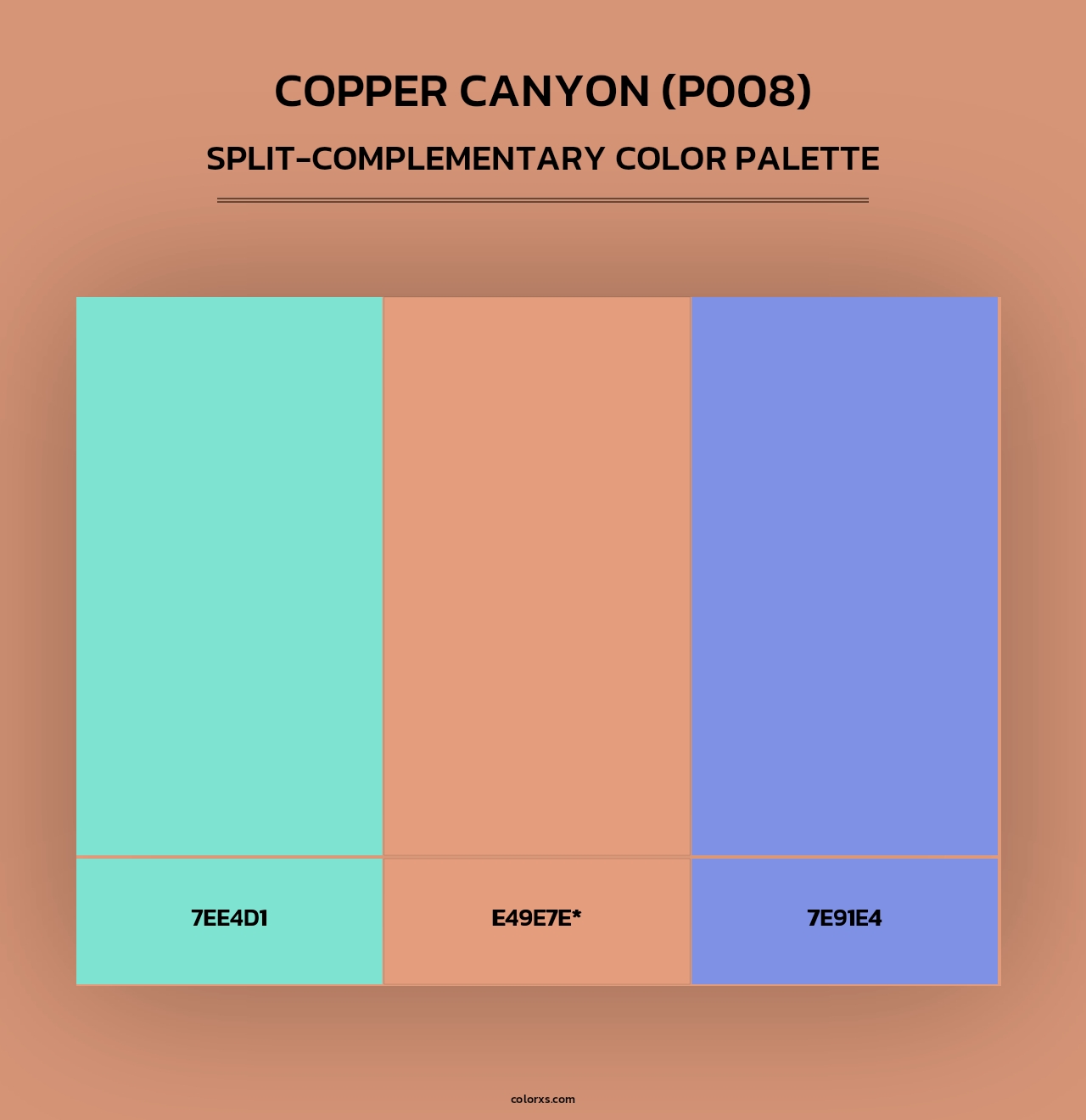 Copper Canyon (P008) - Split-Complementary Color Palette