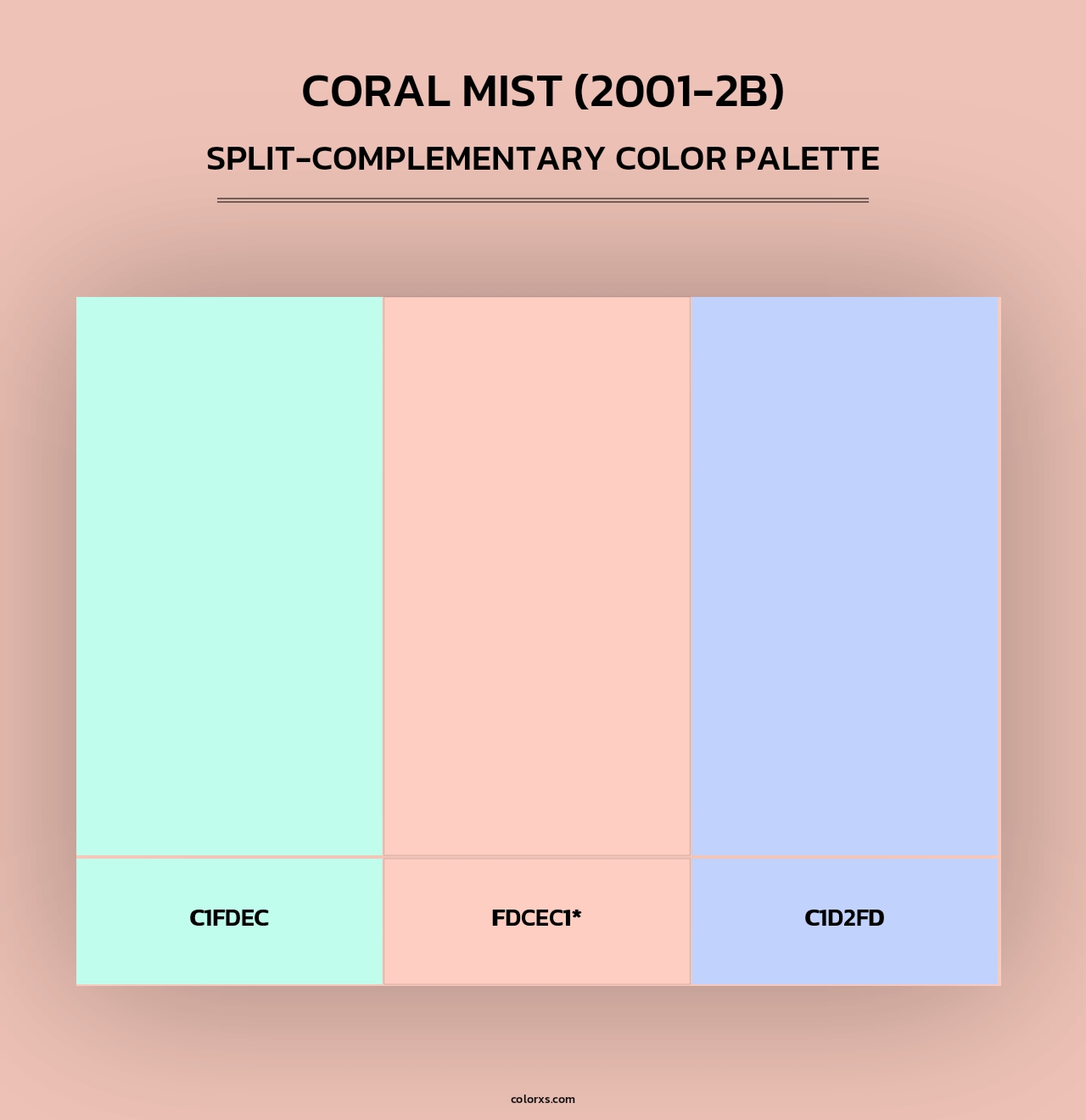 Coral Mist (2001-2B) - Split-Complementary Color Palette