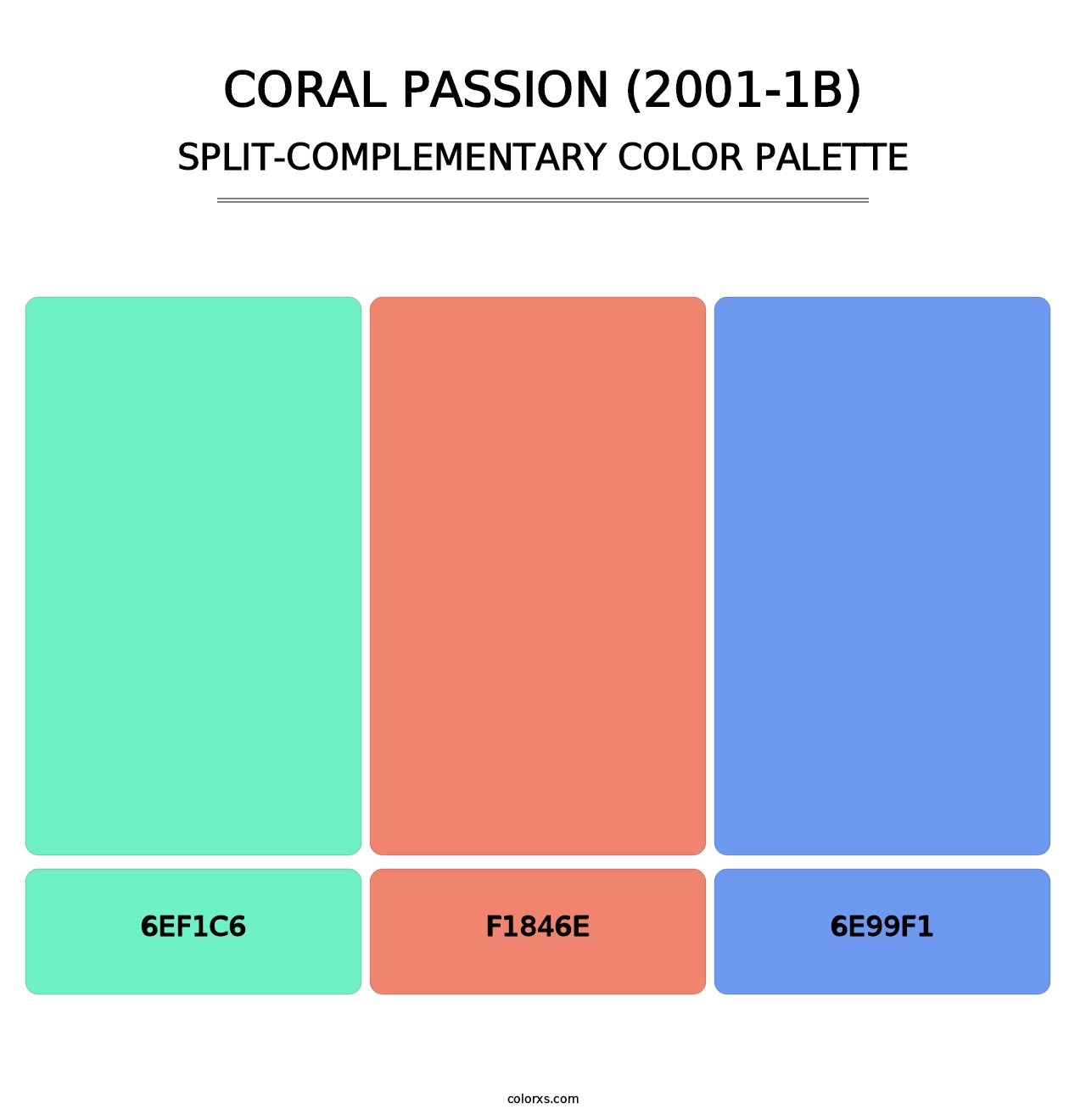 Coral Passion (2001-1B) - Split-Complementary Color Palette