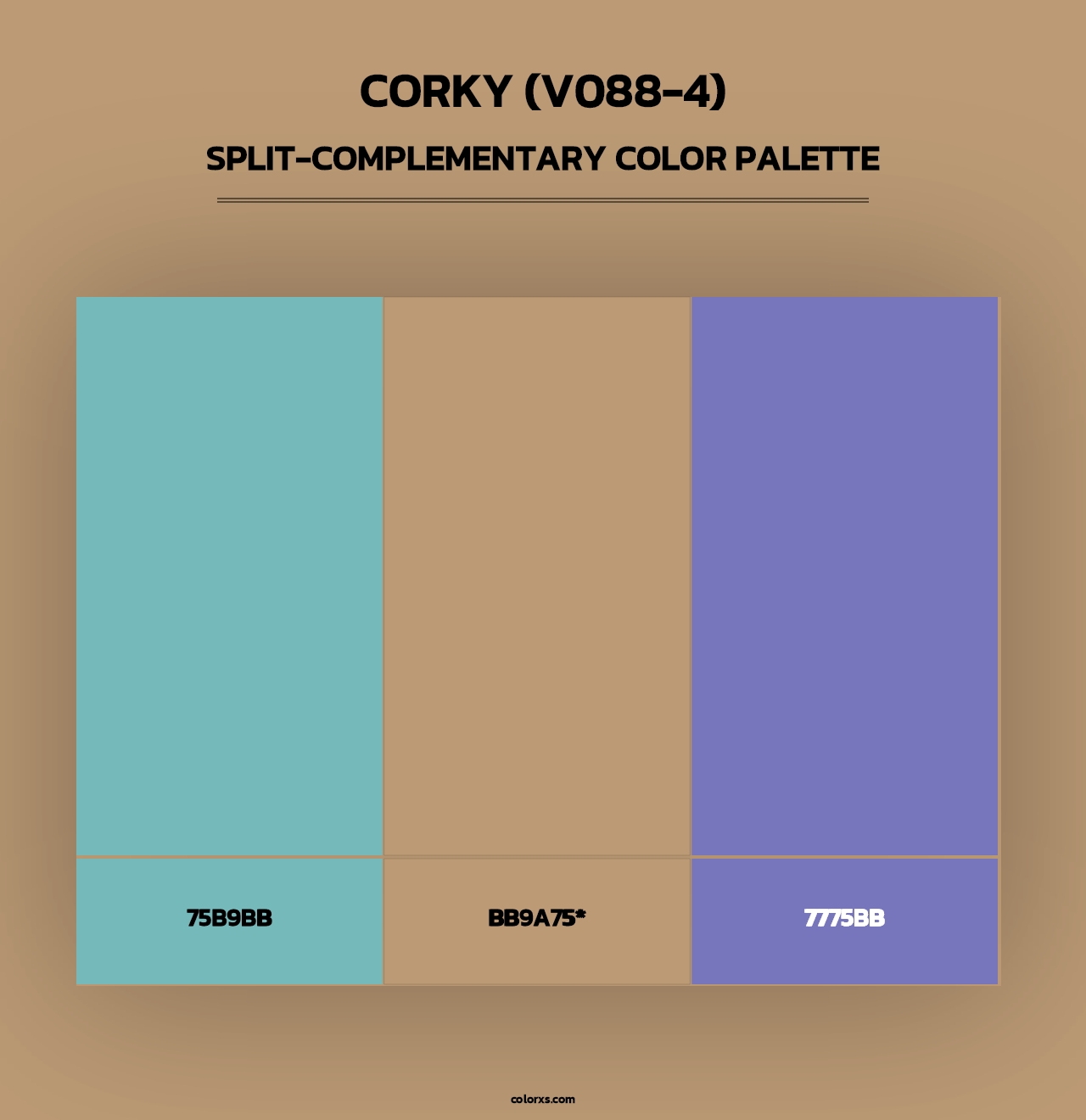 Corky (V088-4) - Split-Complementary Color Palette