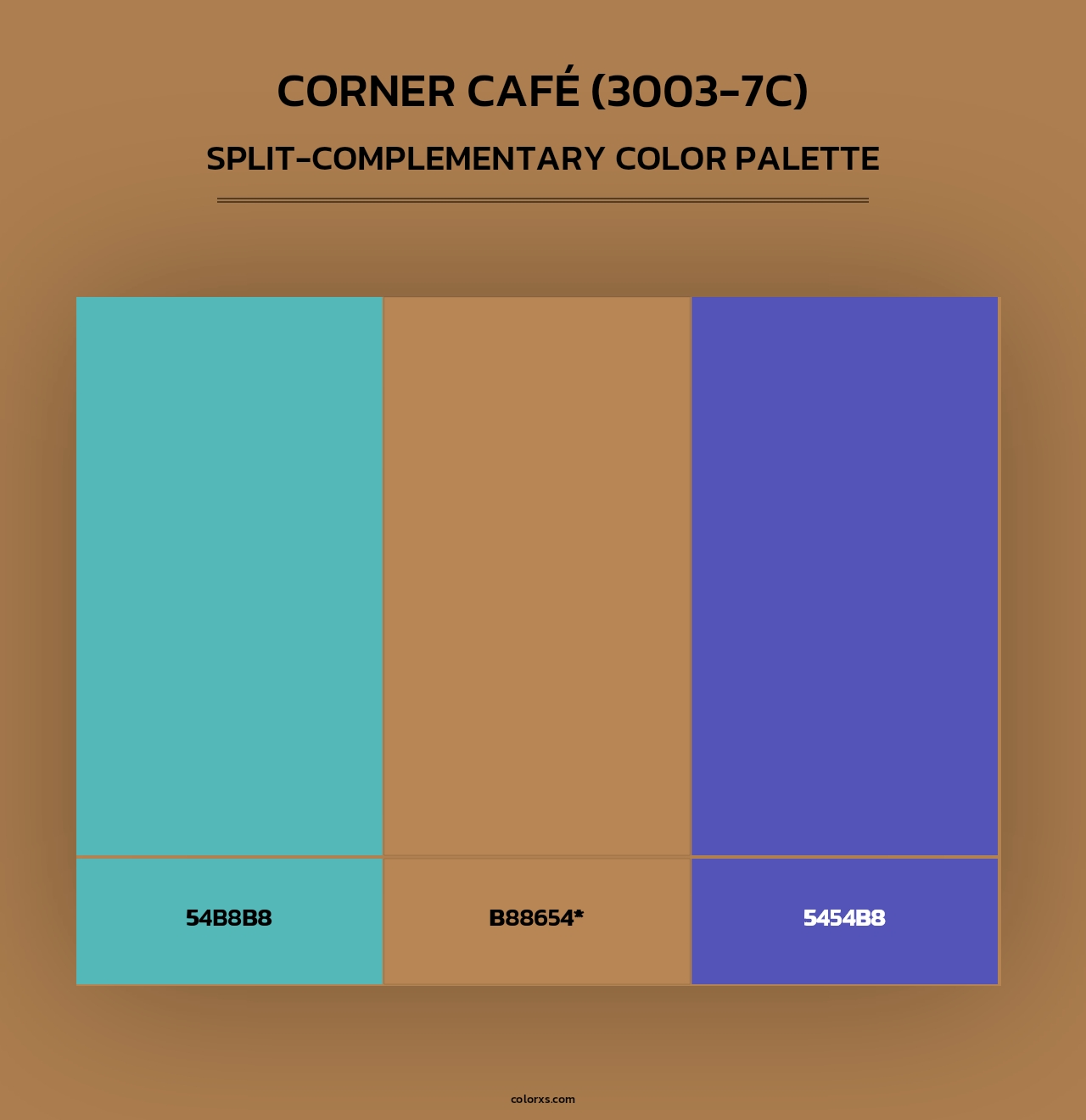 Corner Café (3003-7C) - Split-Complementary Color Palette