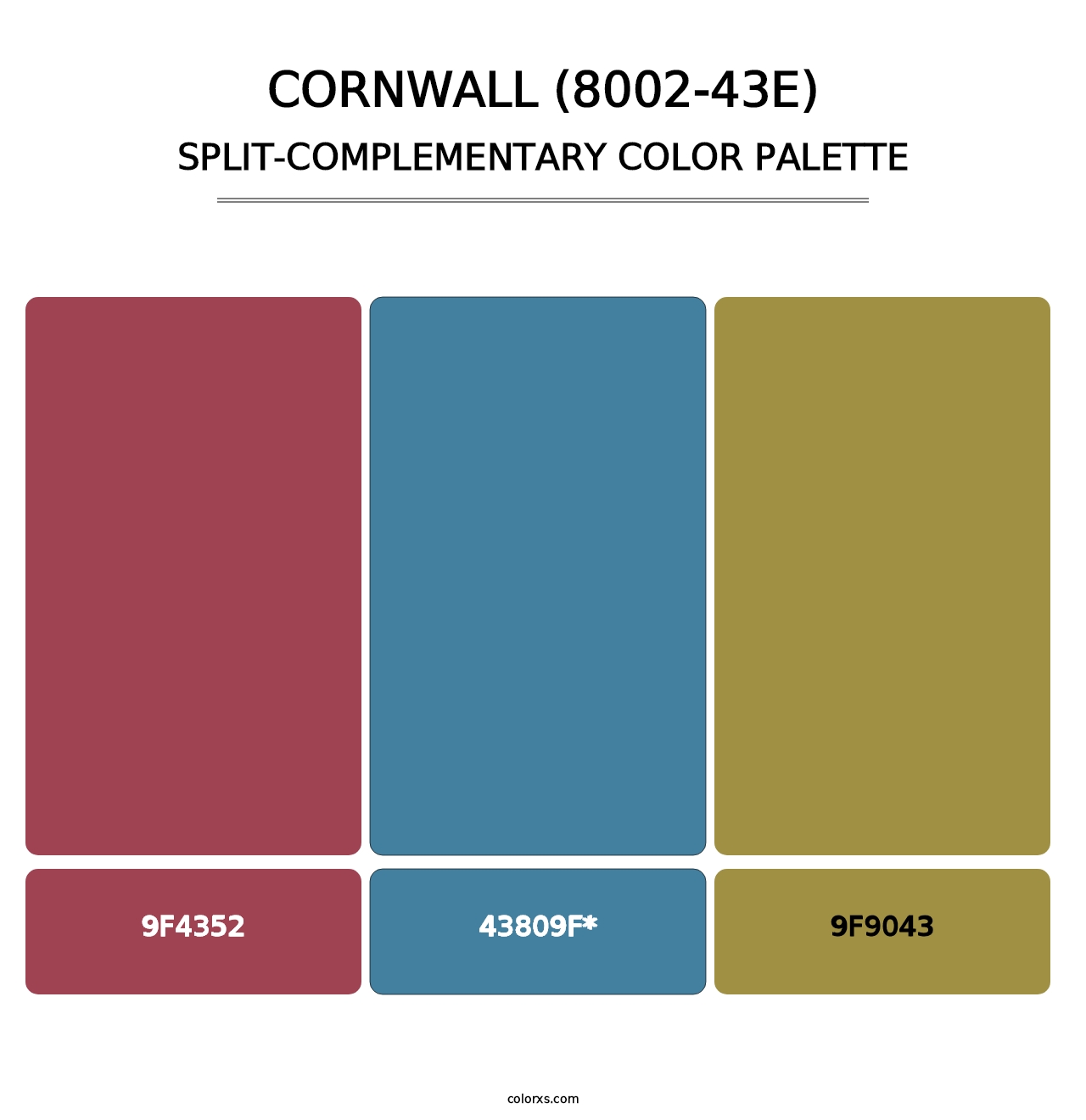 Cornwall (8002-43E) - Split-Complementary Color Palette