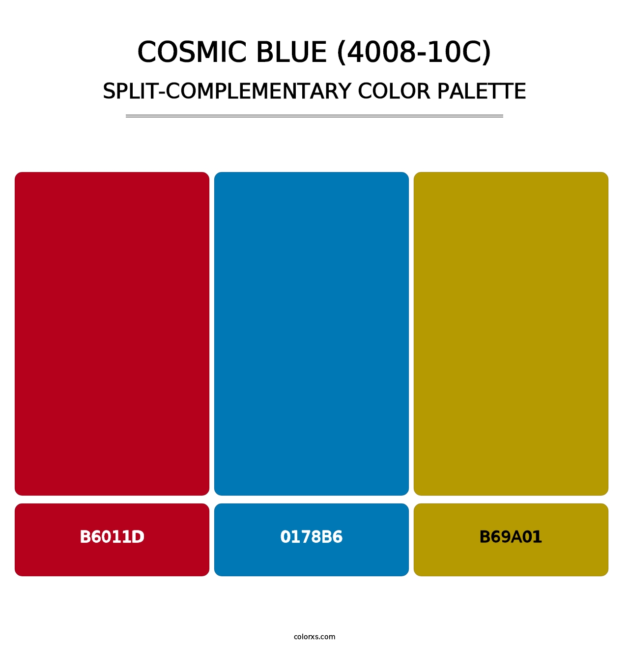 Cosmic Blue (4008-10C) - Split-Complementary Color Palette