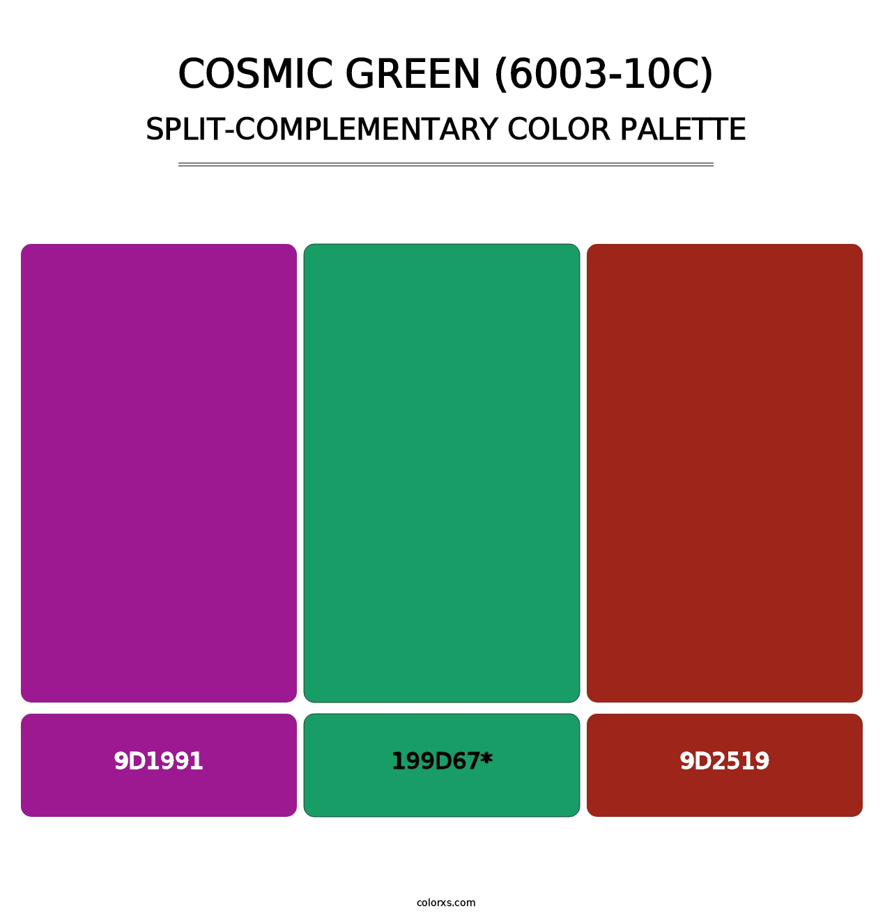 Cosmic Green (6003-10C) - Split-Complementary Color Palette