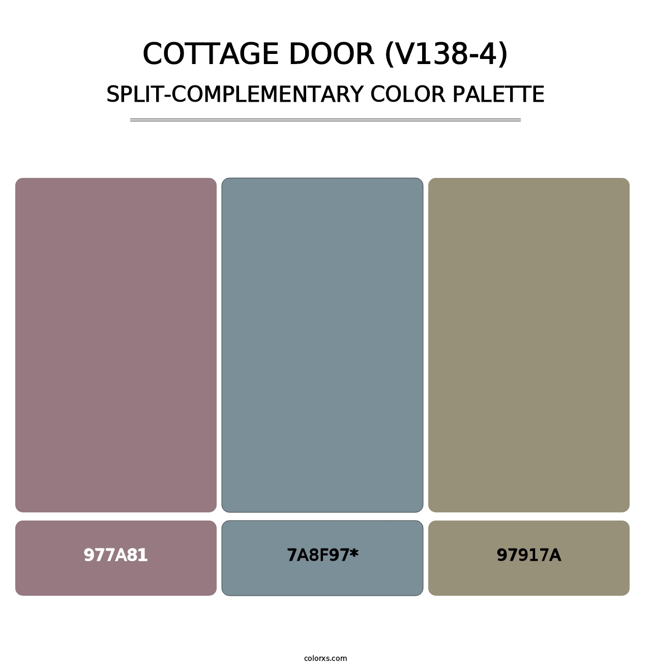 Cottage Door (V138-4) - Split-Complementary Color Palette