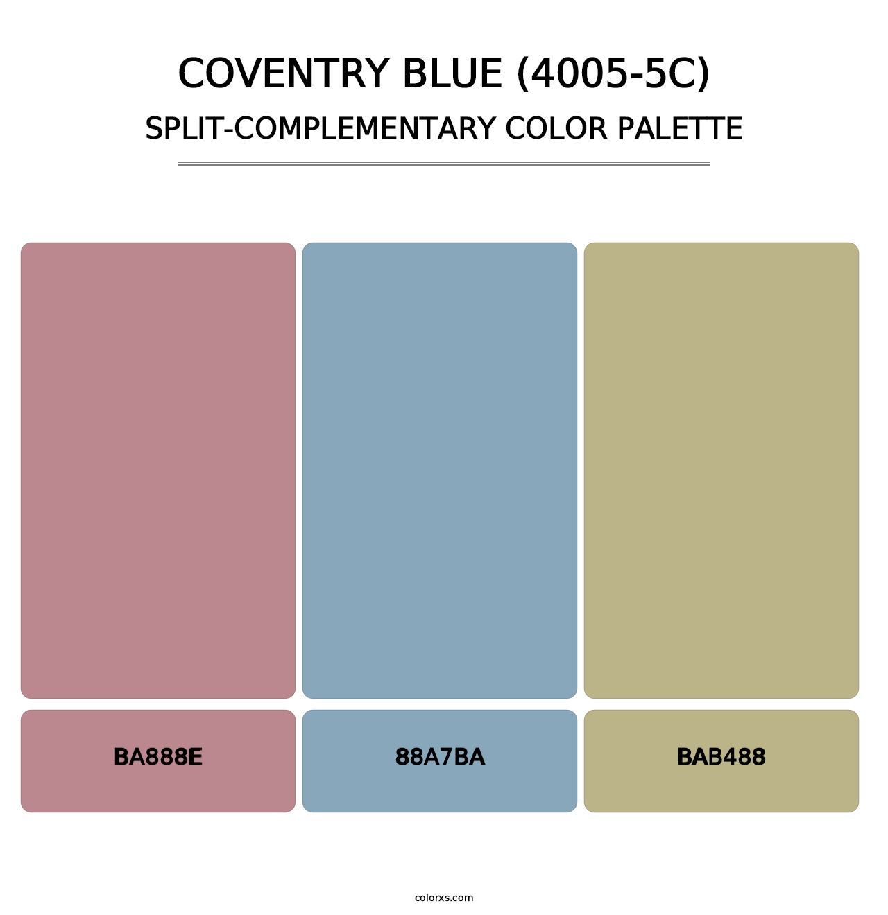 Coventry Blue (4005-5C) - Split-Complementary Color Palette
