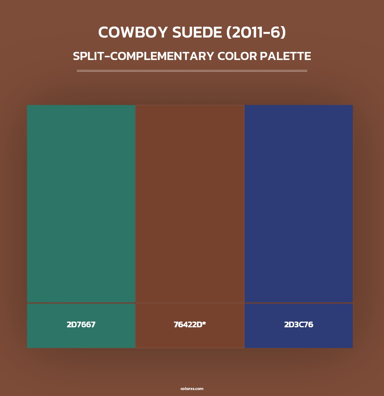 Cowboy Suede (2011-6) - Split-Complementary Color Palette