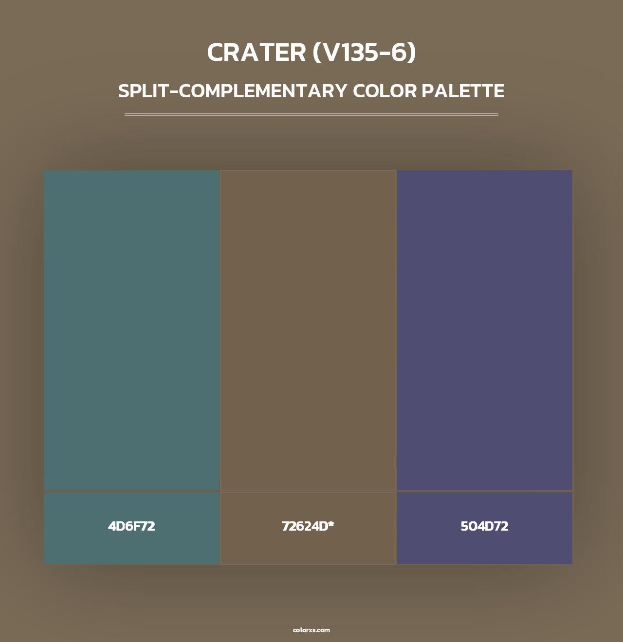 Crater (V135-6) - Split-Complementary Color Palette