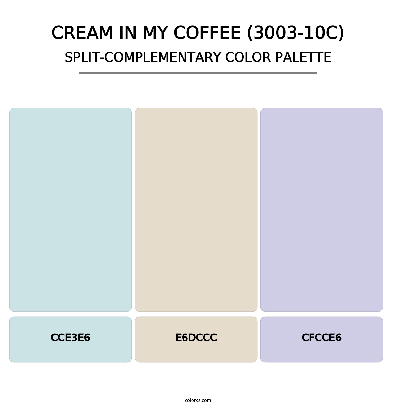 Cream in My Coffee (3003-10C) - Split-Complementary Color Palette