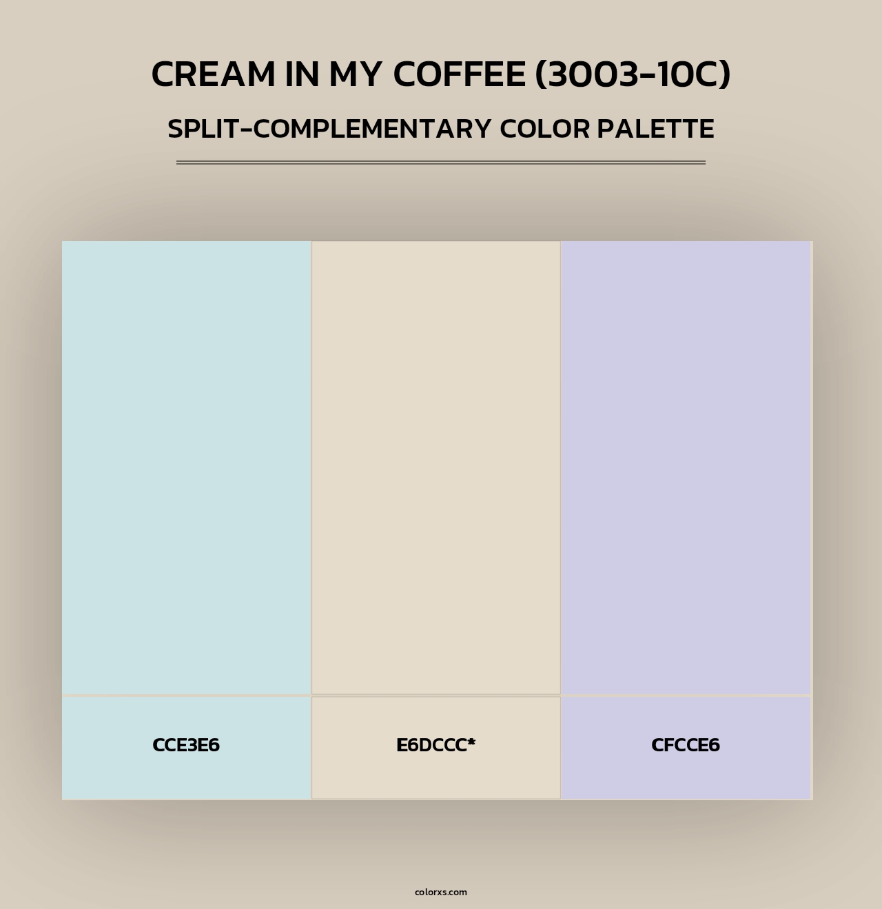 Cream in My Coffee (3003-10C) - Split-Complementary Color Palette