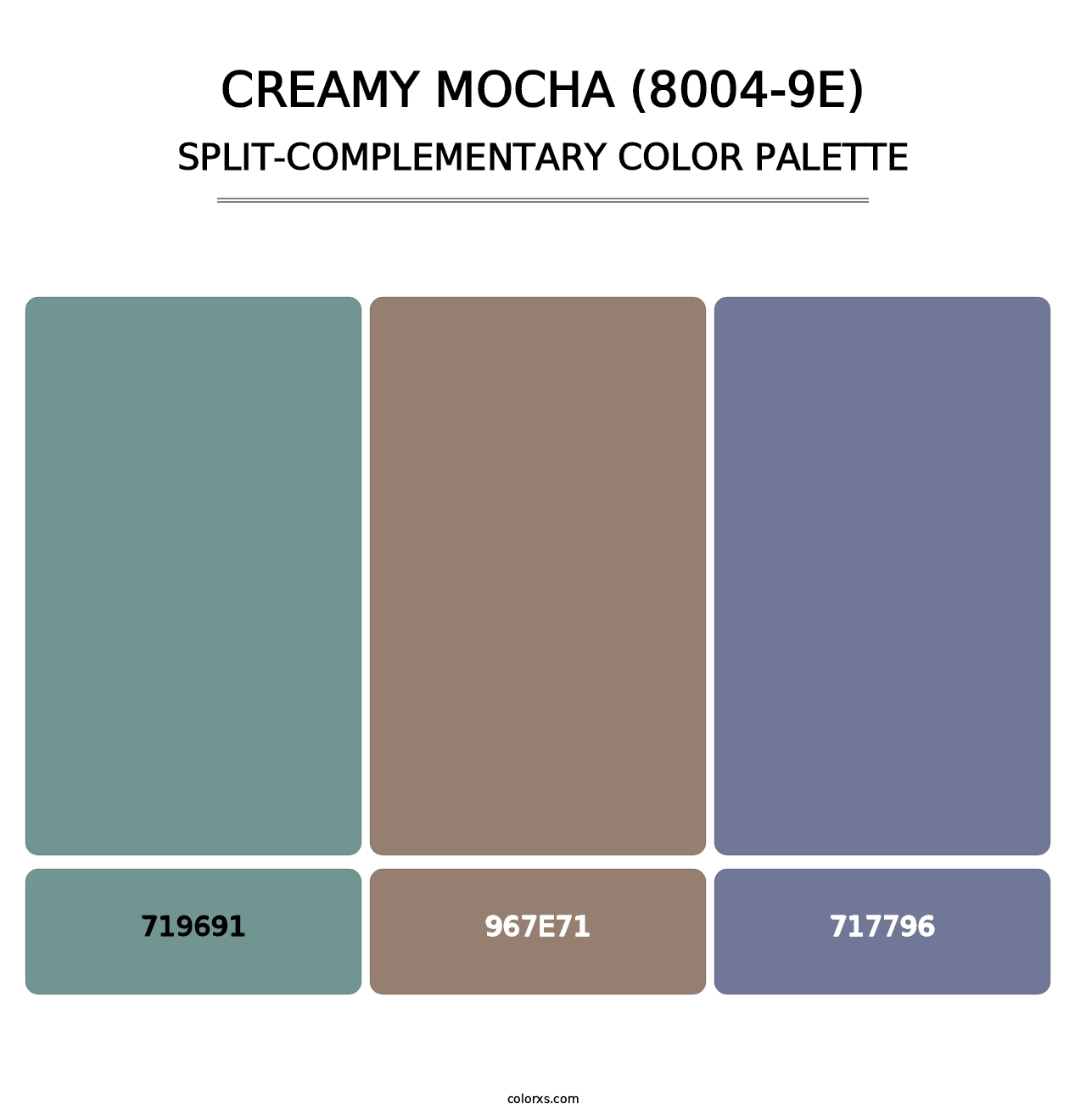 Creamy Mocha (8004-9E) - Split-Complementary Color Palette