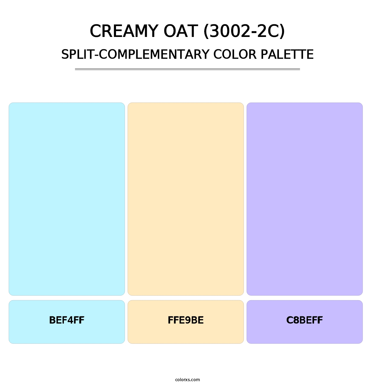 Creamy Oat (3002-2C) - Split-Complementary Color Palette