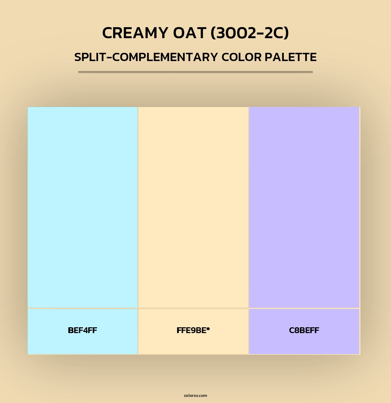 Creamy Oat (3002-2C) - Split-Complementary Color Palette