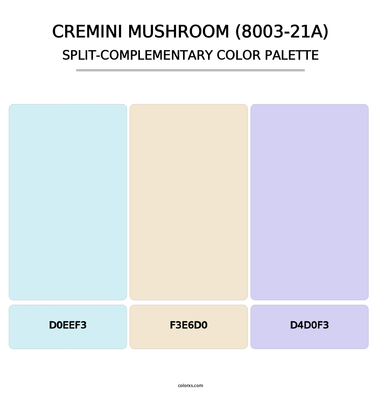 Cremini Mushroom (8003-21A) - Split-Complementary Color Palette