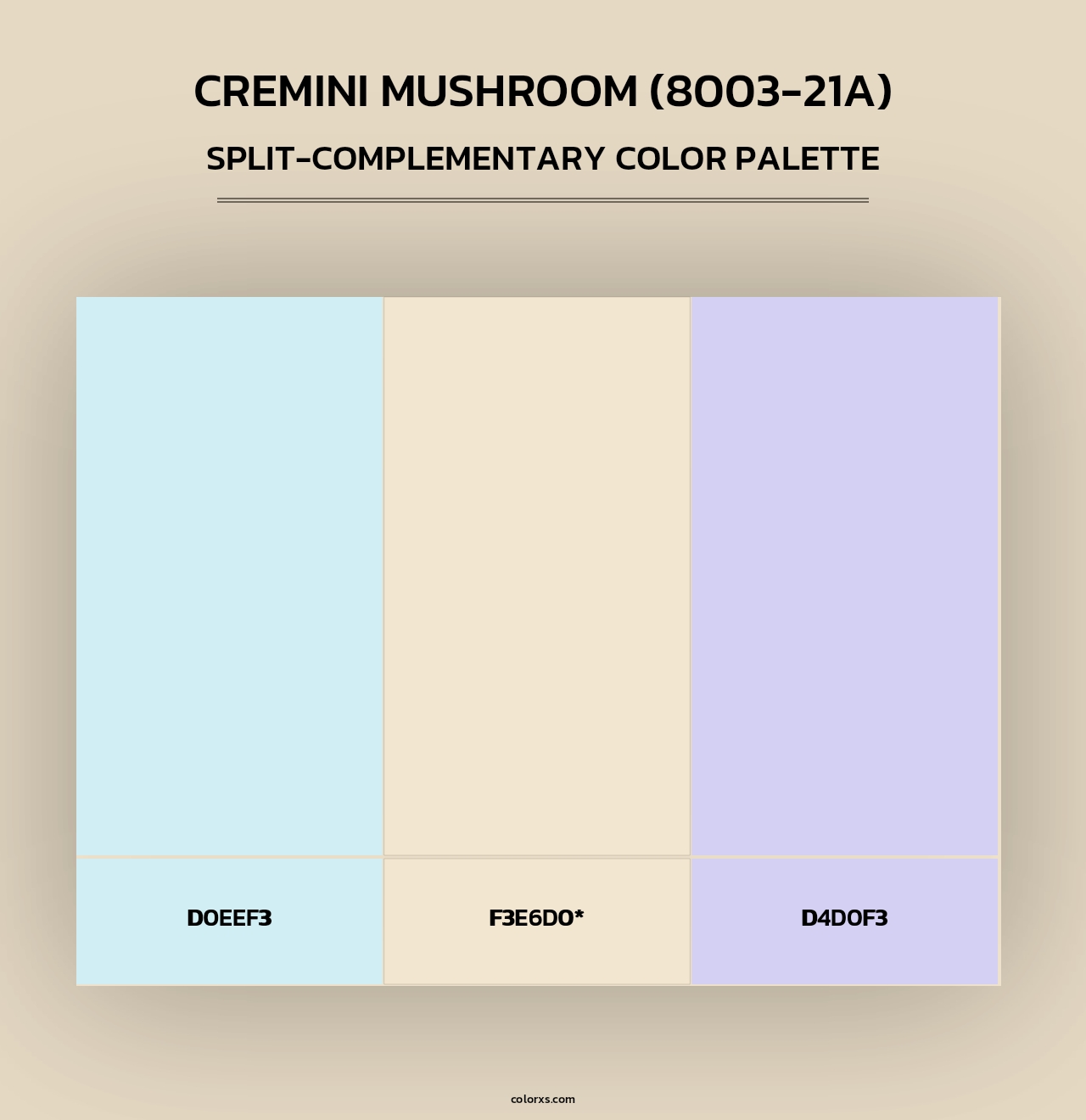 Cremini Mushroom (8003-21A) - Split-Complementary Color Palette