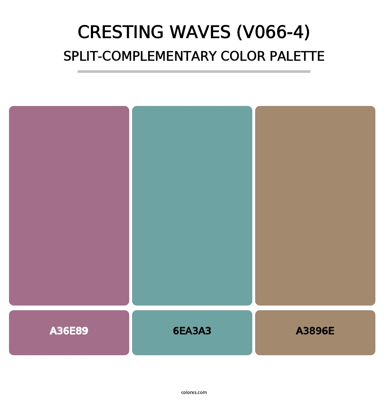 Cresting Waves (V066-4) - Split-Complementary Color Palette