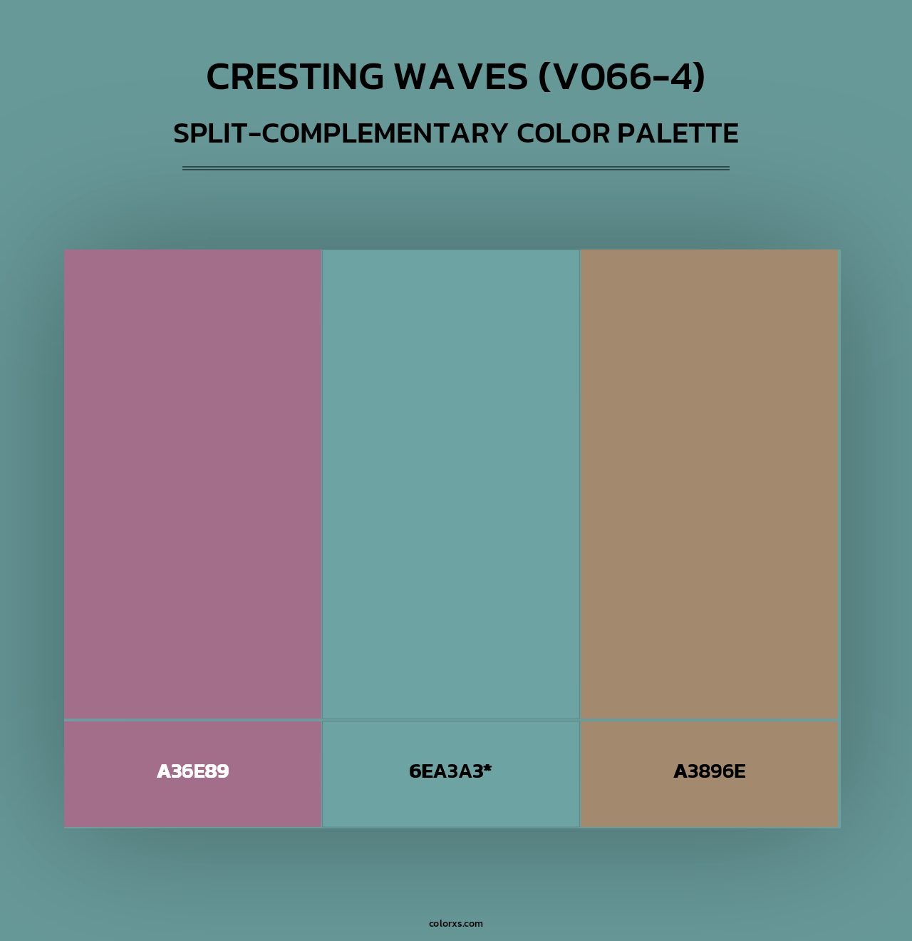 Cresting Waves (V066-4) - Split-Complementary Color Palette
