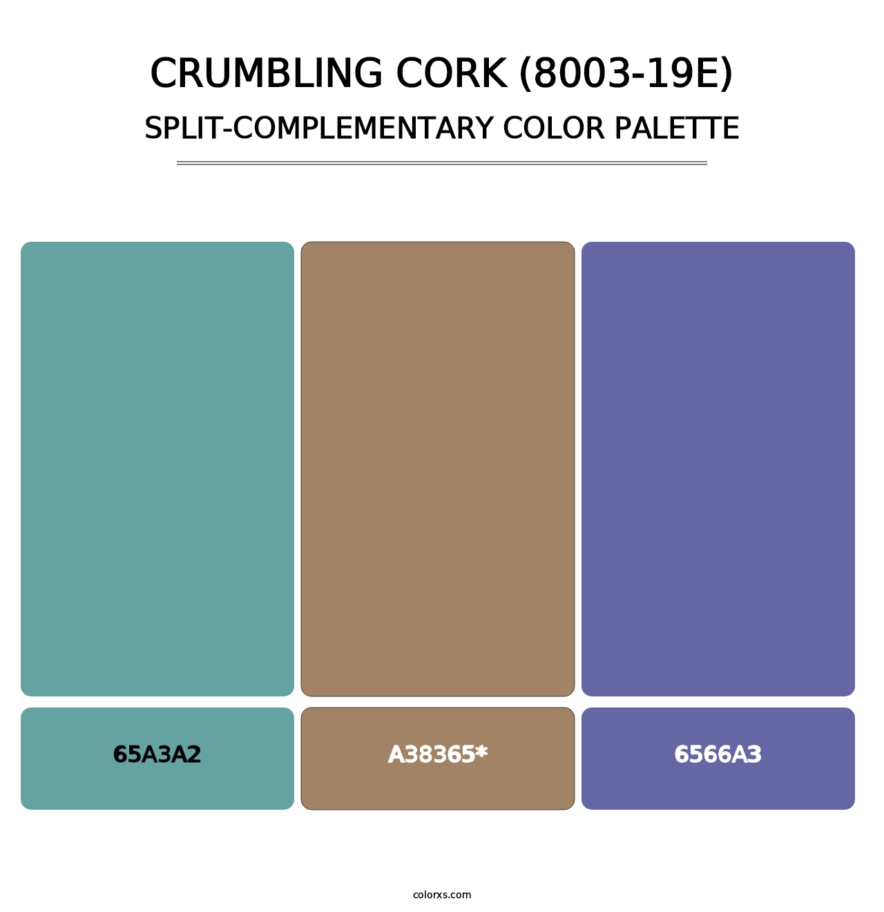 Crumbling Cork (8003-19E) - Split-Complementary Color Palette