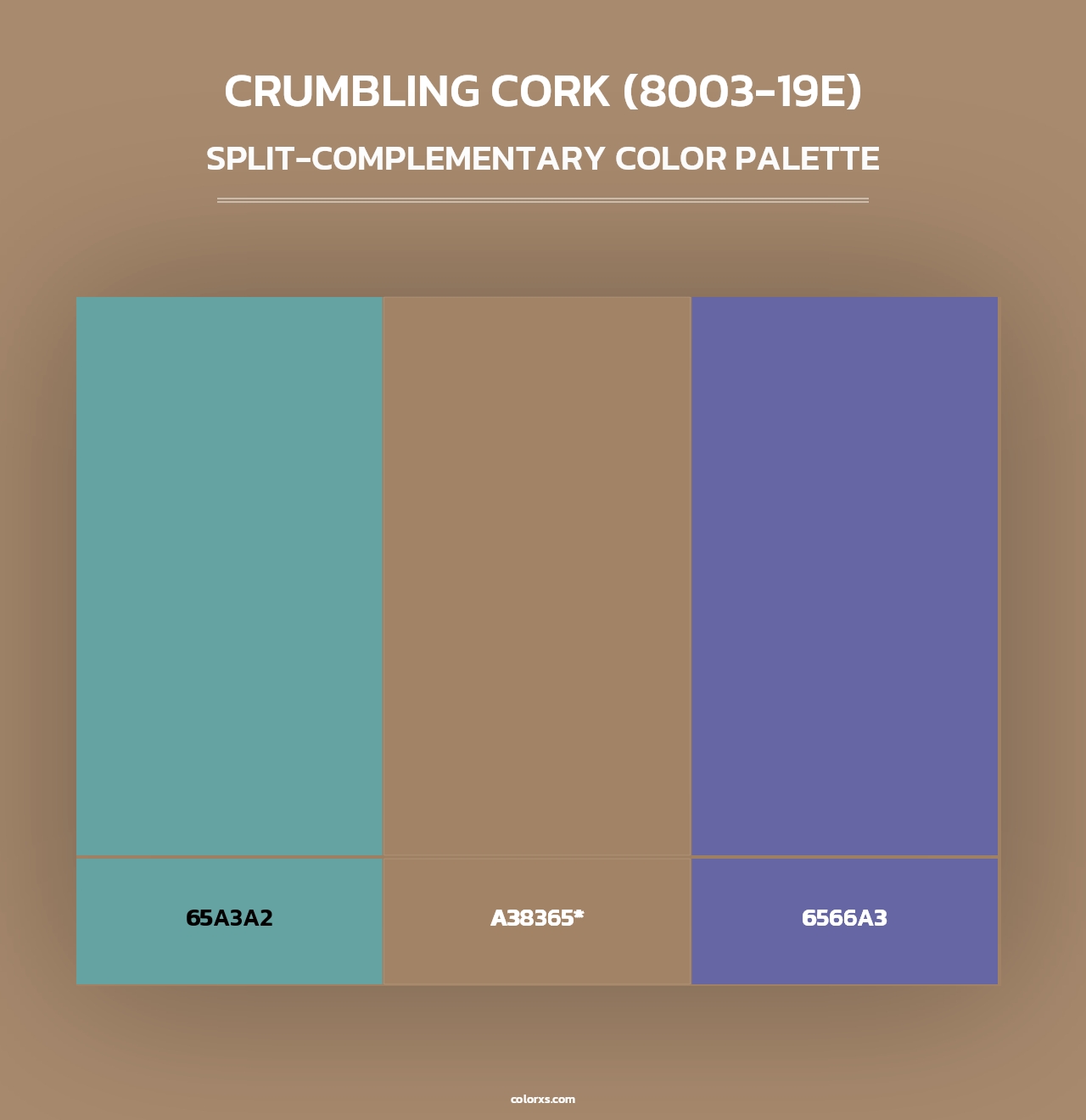 Crumbling Cork (8003-19E) - Split-Complementary Color Palette