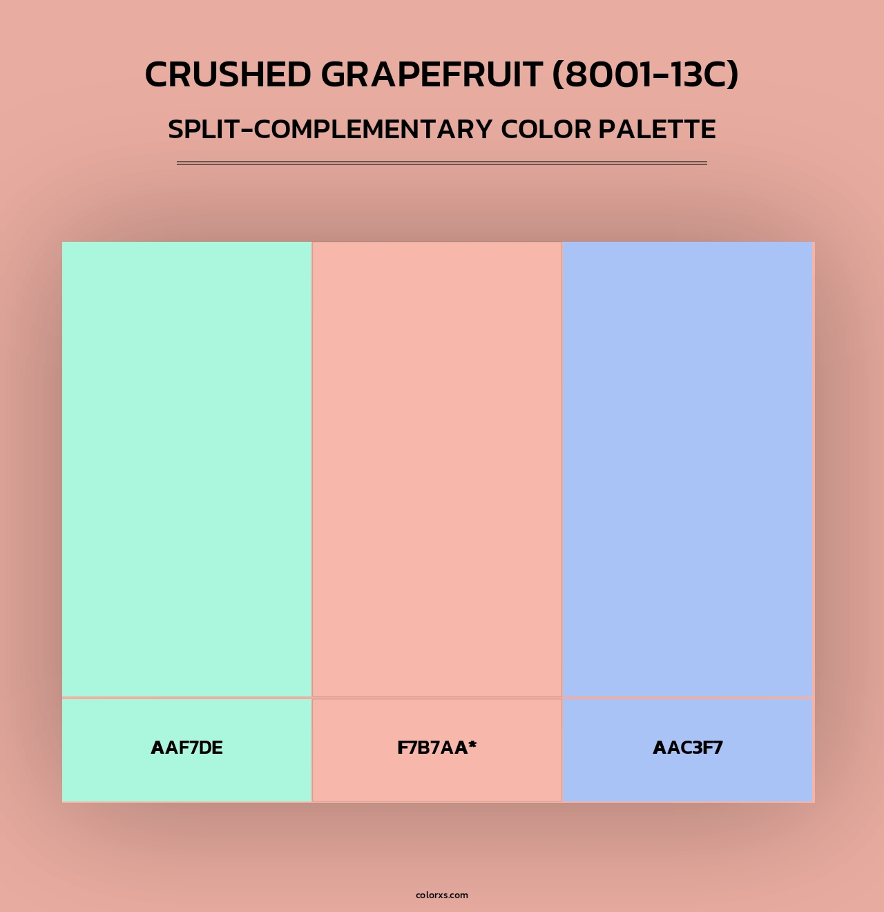 Crushed Grapefruit (8001-13C) - Split-Complementary Color Palette