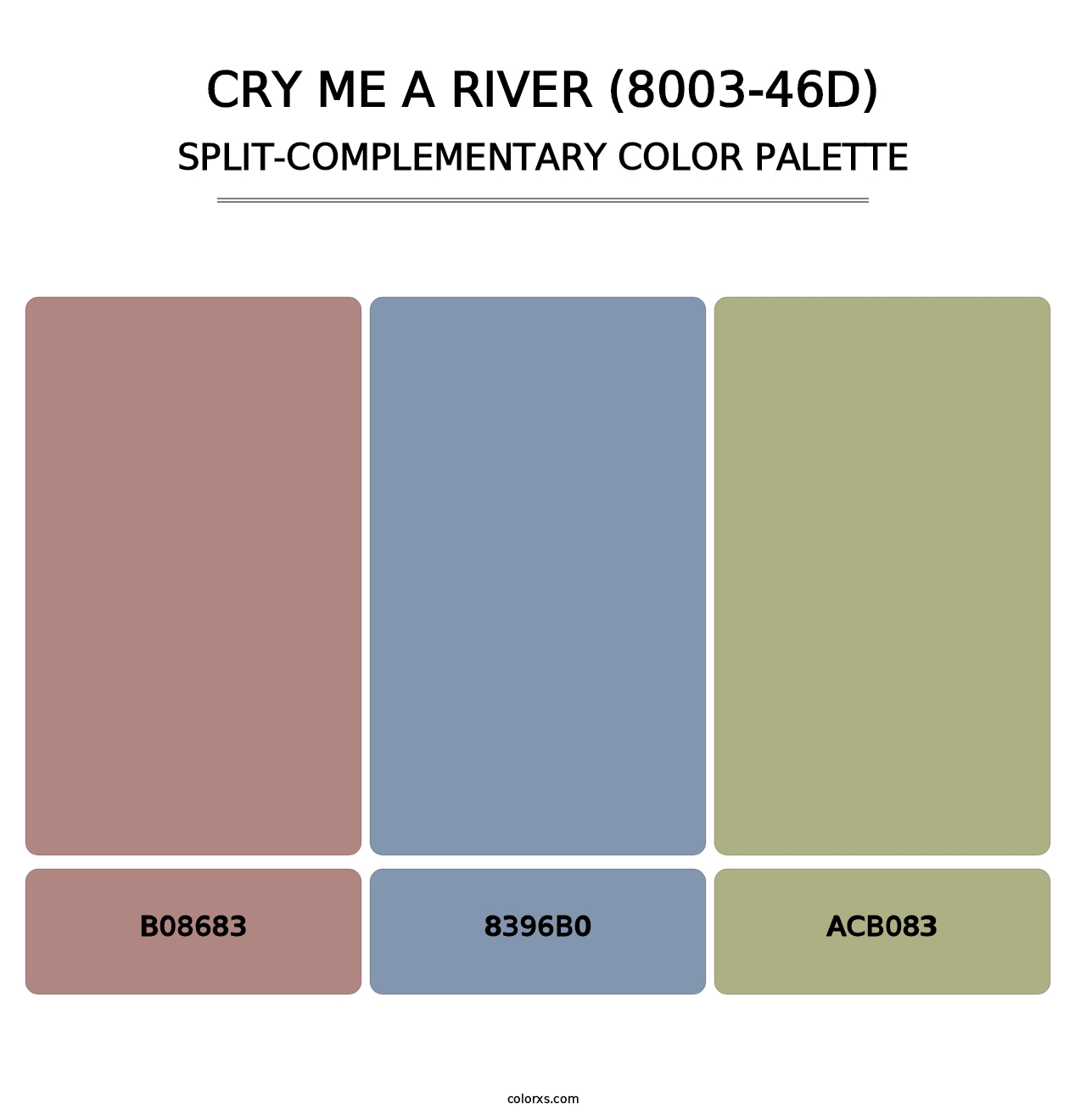 Cry Me a River (8003-46D) - Split-Complementary Color Palette