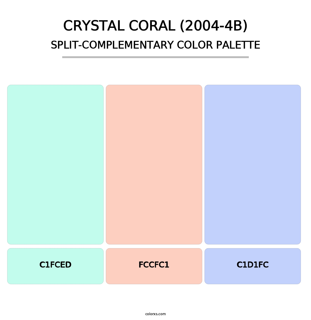 Crystal Coral (2004-4B) - Split-Complementary Color Palette