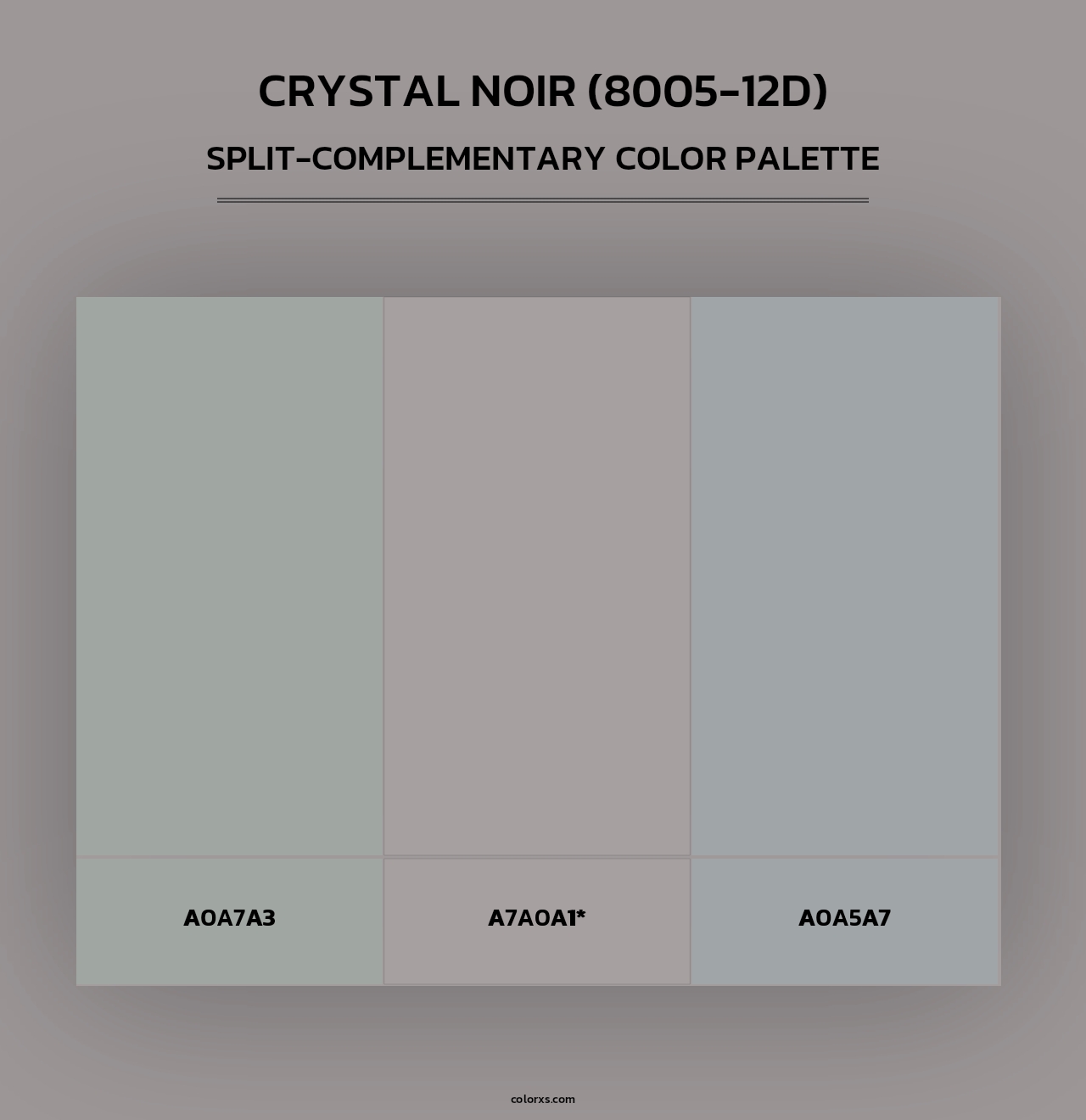 Crystal Noir (8005-12D) - Split-Complementary Color Palette