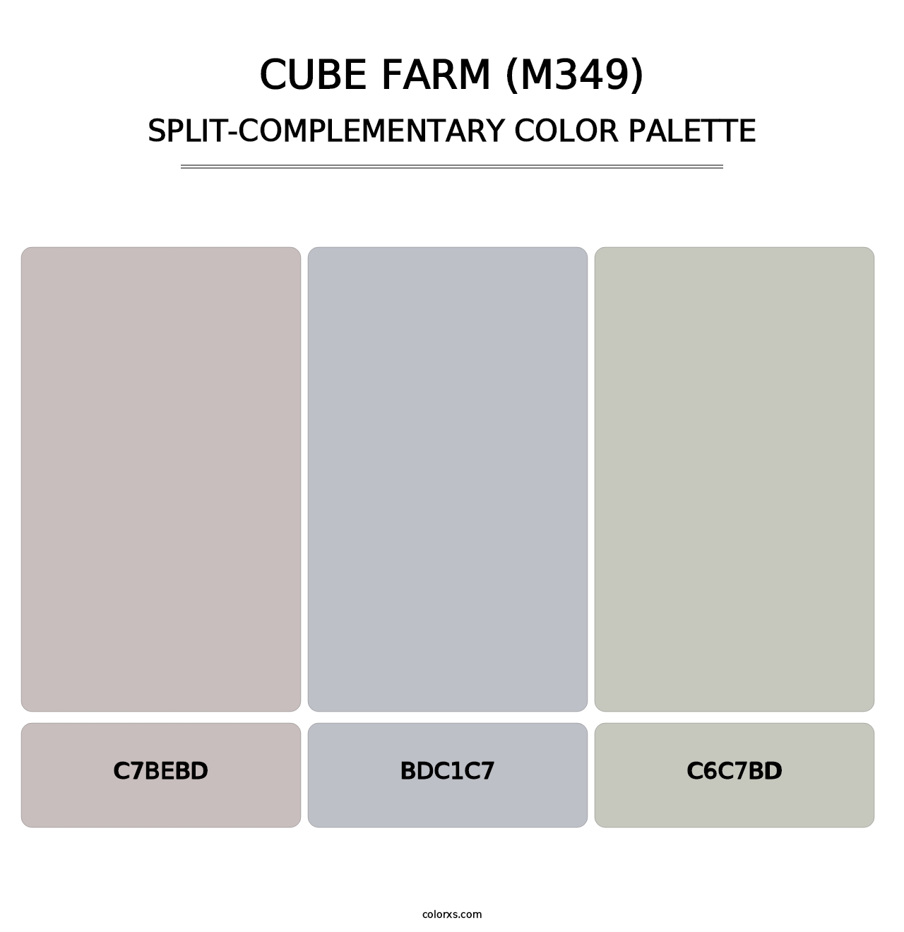 Cube Farm (M349) - Split-Complementary Color Palette