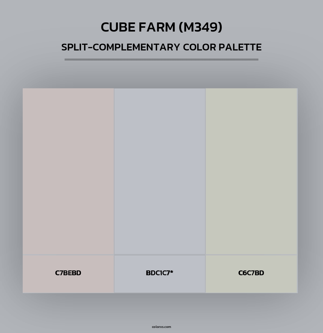 Cube Farm (M349) - Split-Complementary Color Palette
