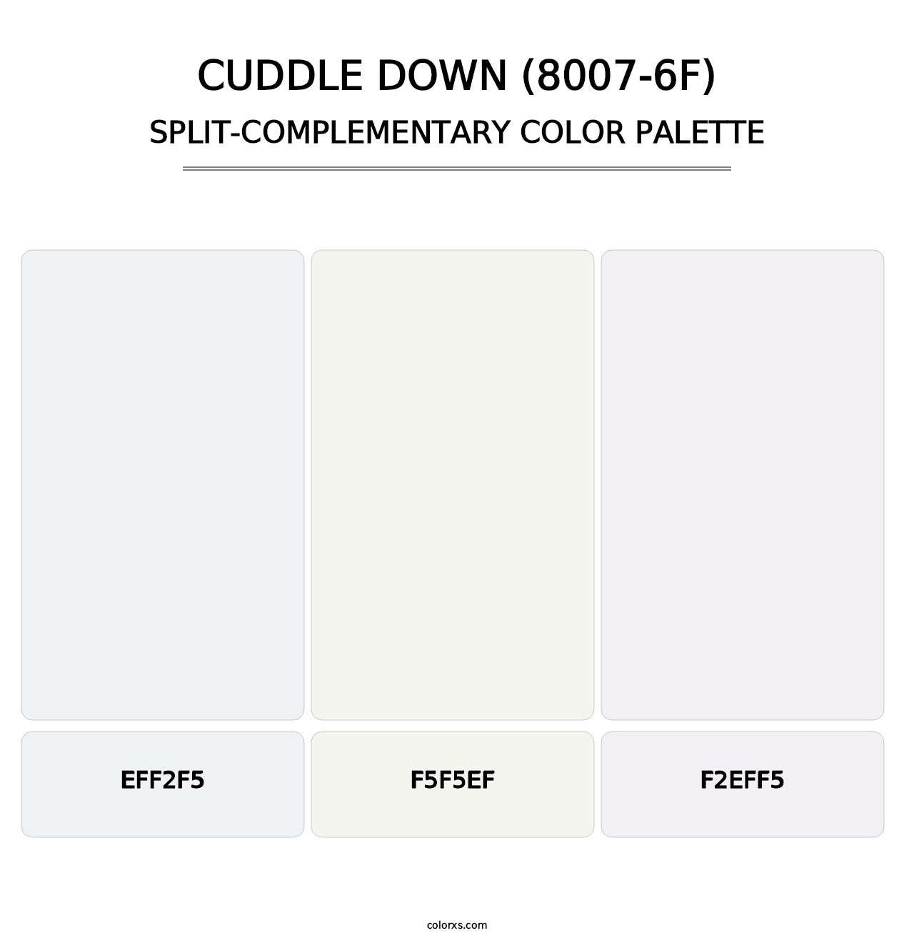 Cuddle Down (8007-6F) - Split-Complementary Color Palette