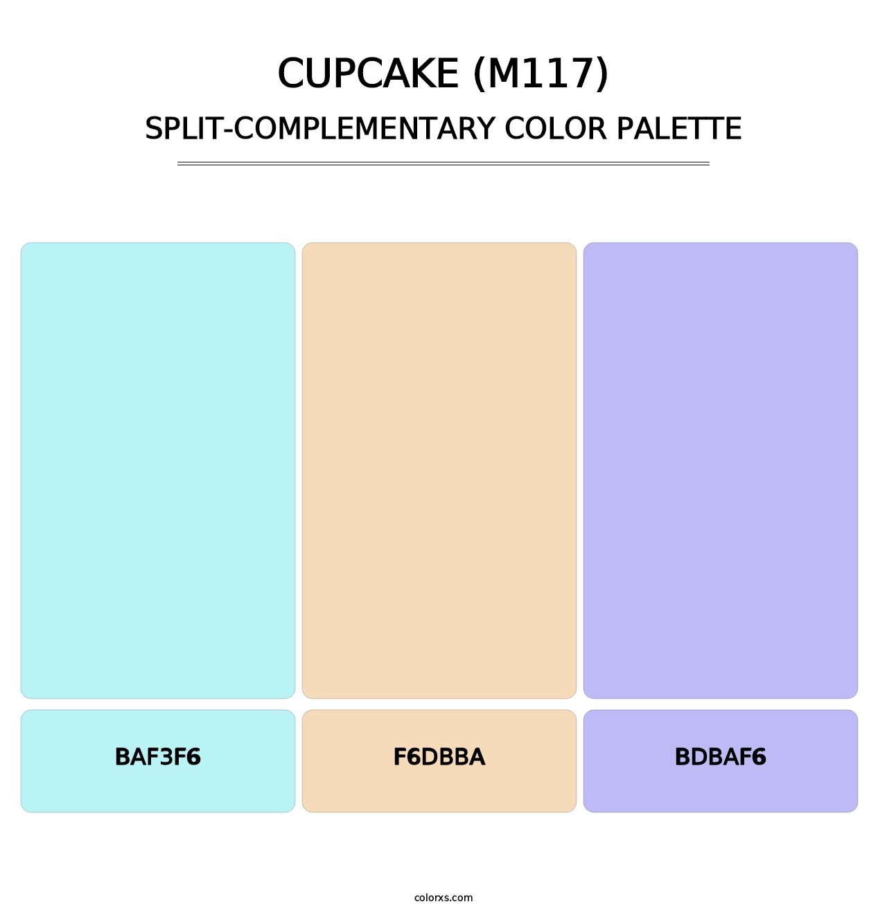 Cupcake (M117) - Split-Complementary Color Palette