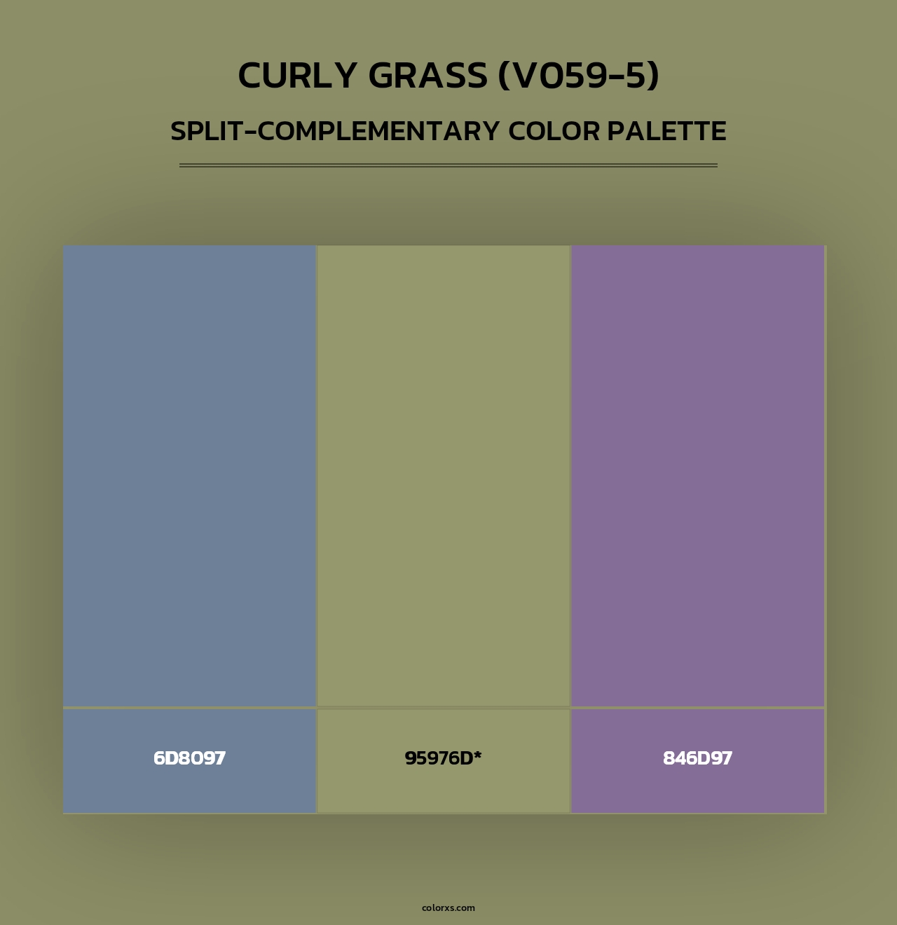 Curly Grass (V059-5) - Split-Complementary Color Palette