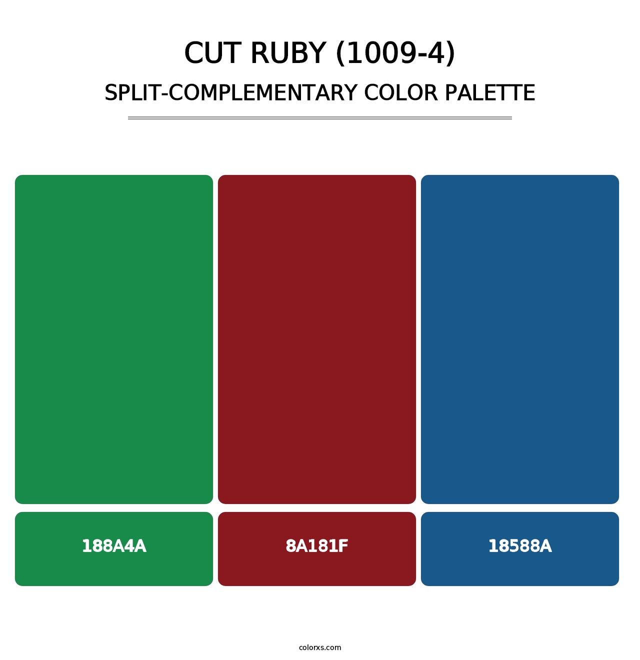 Cut Ruby (1009-4) - Split-Complementary Color Palette