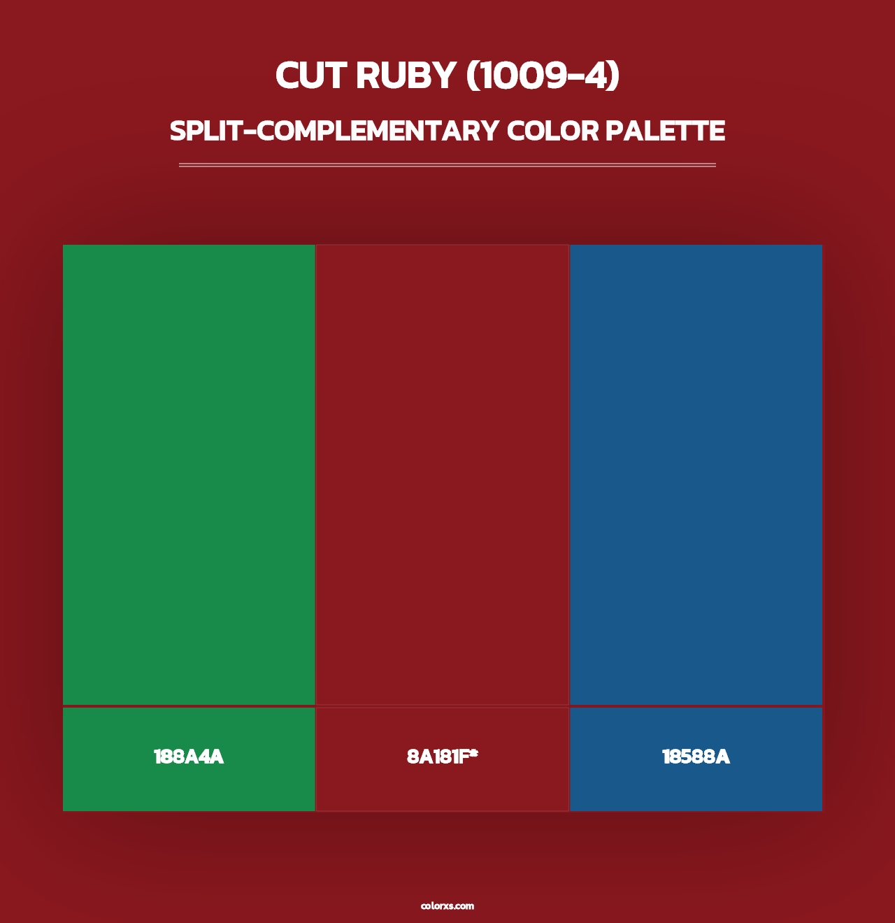 Cut Ruby (1009-4) - Split-Complementary Color Palette