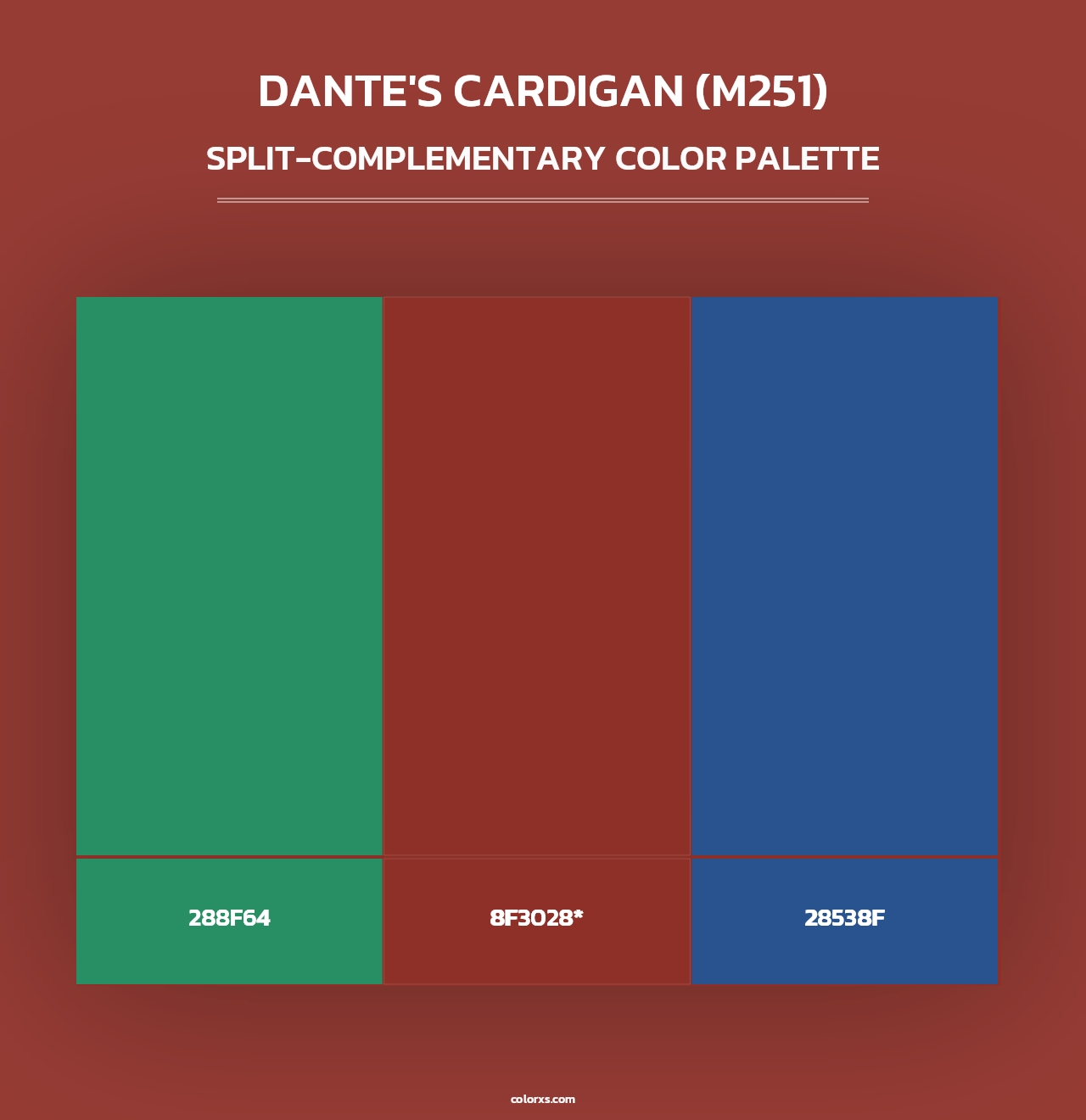 Dante's Cardigan (M251) - Split-Complementary Color Palette