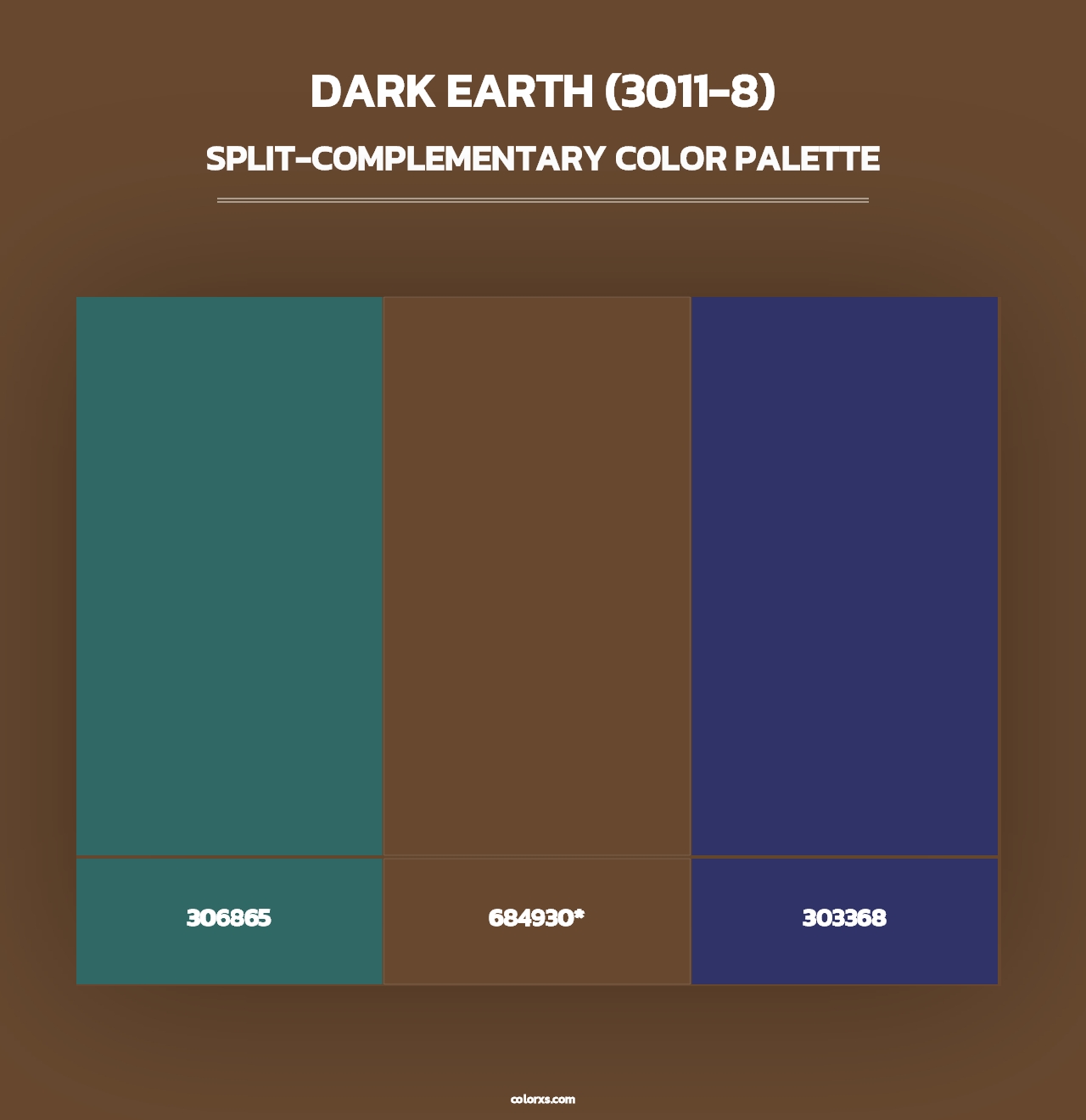 Dark Earth (3011-8) - Split-Complementary Color Palette