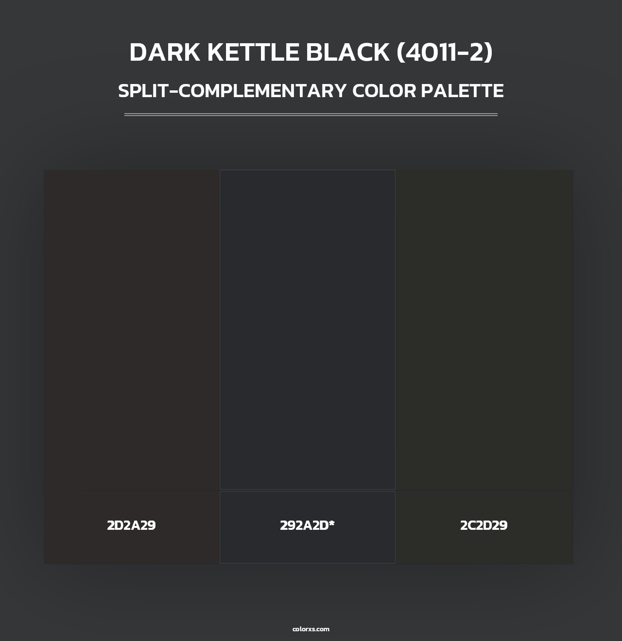 Dark Kettle Black (4011-2) - Split-Complementary Color Palette