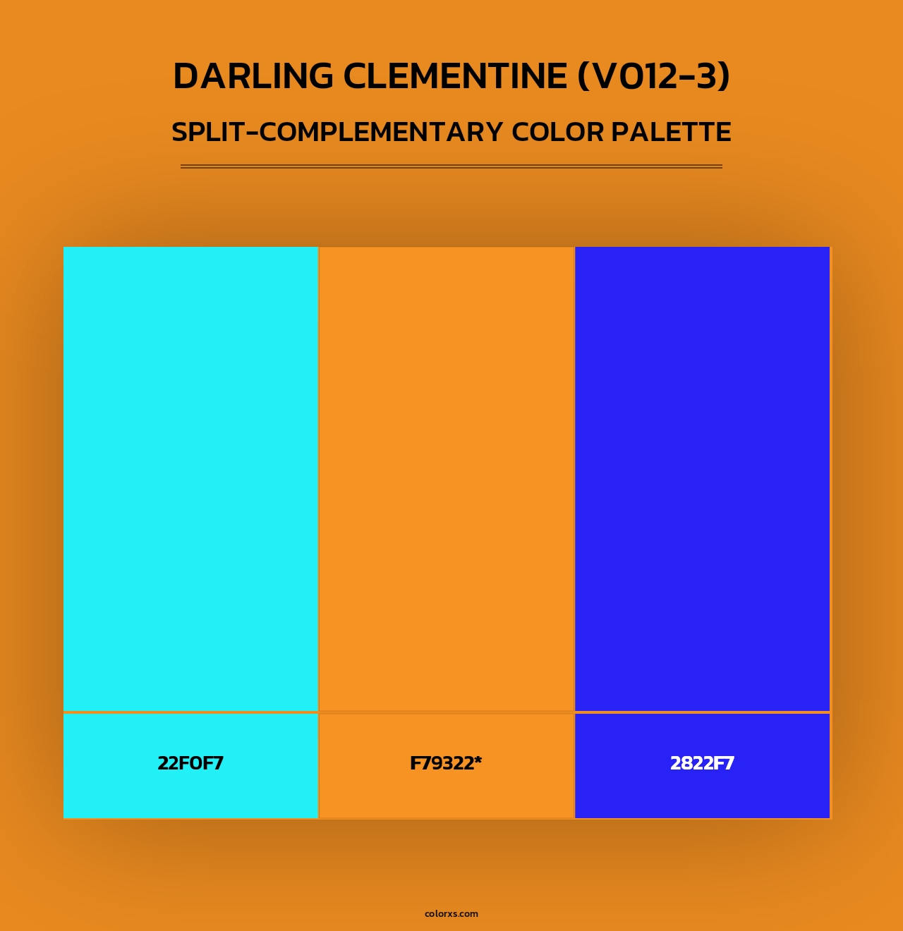Darling Clementine (V012-3) - Split-Complementary Color Palette