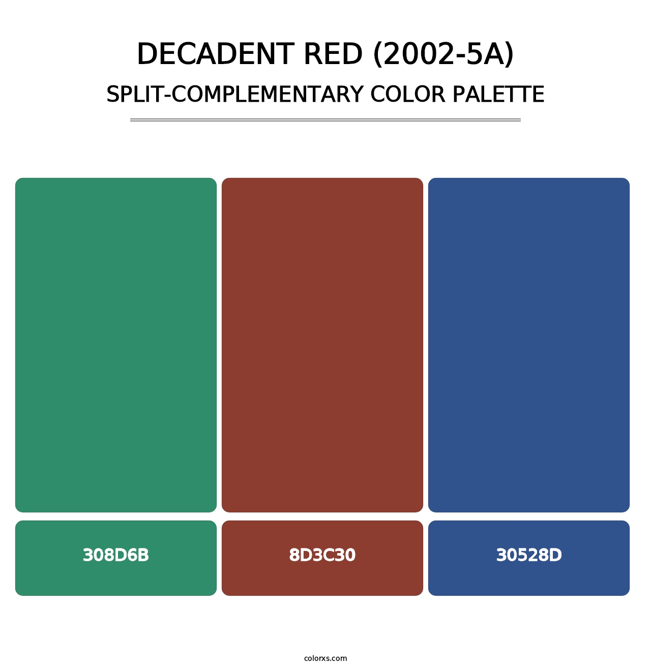 Decadent Red (2002-5A) - Split-Complementary Color Palette