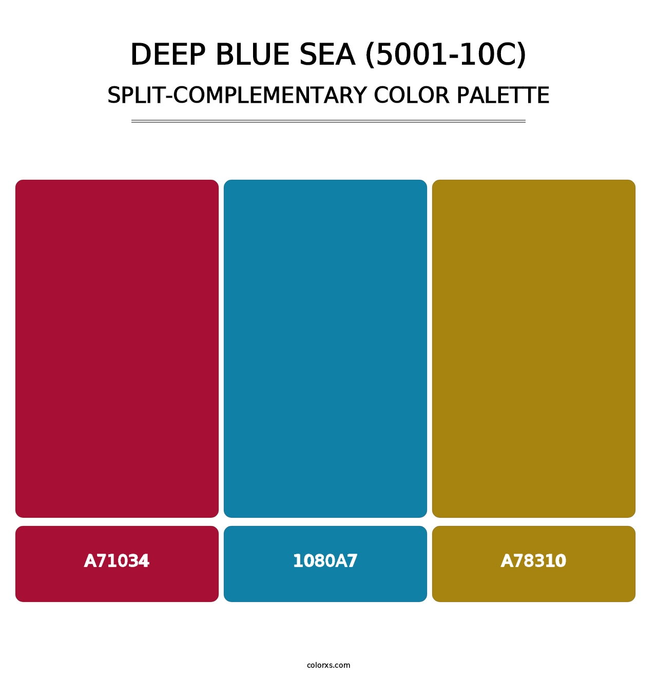 Deep Blue Sea (5001-10C) - Split-Complementary Color Palette