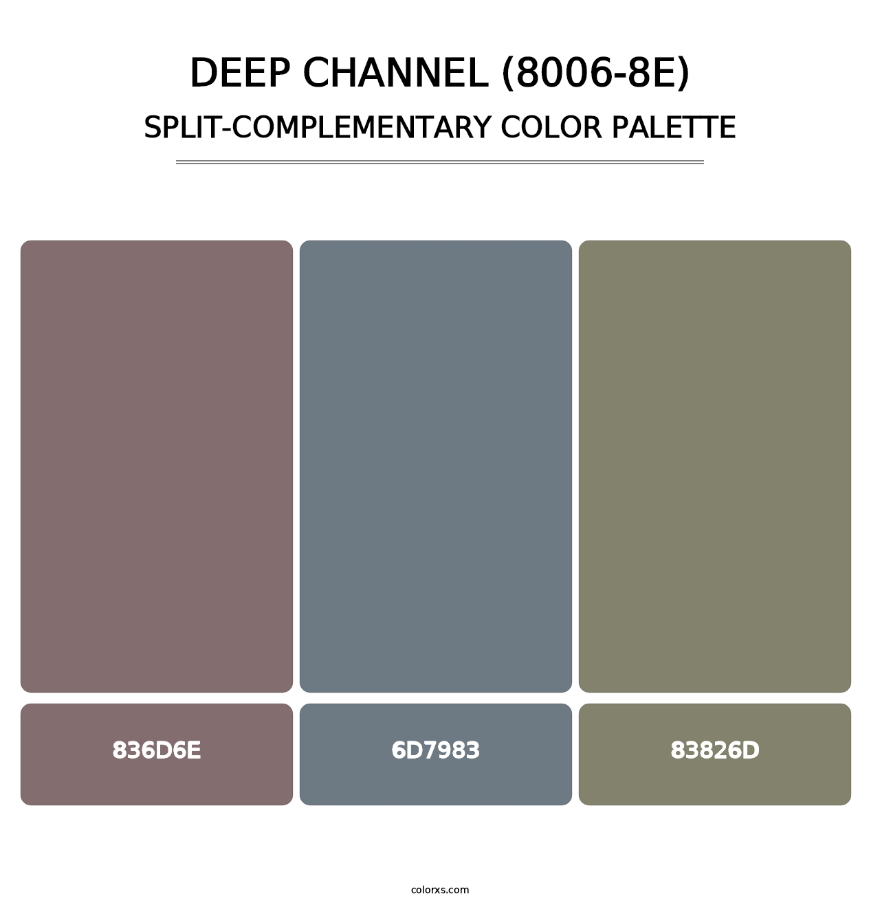 Deep Channel (8006-8E) - Split-Complementary Color Palette