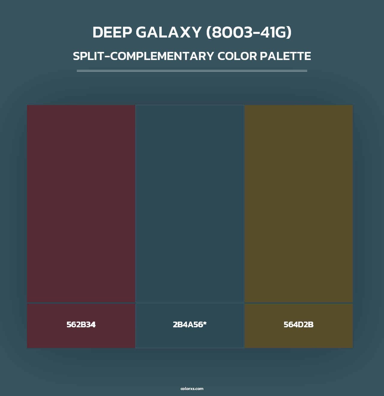 Deep Galaxy (8003-41G) - Split-Complementary Color Palette