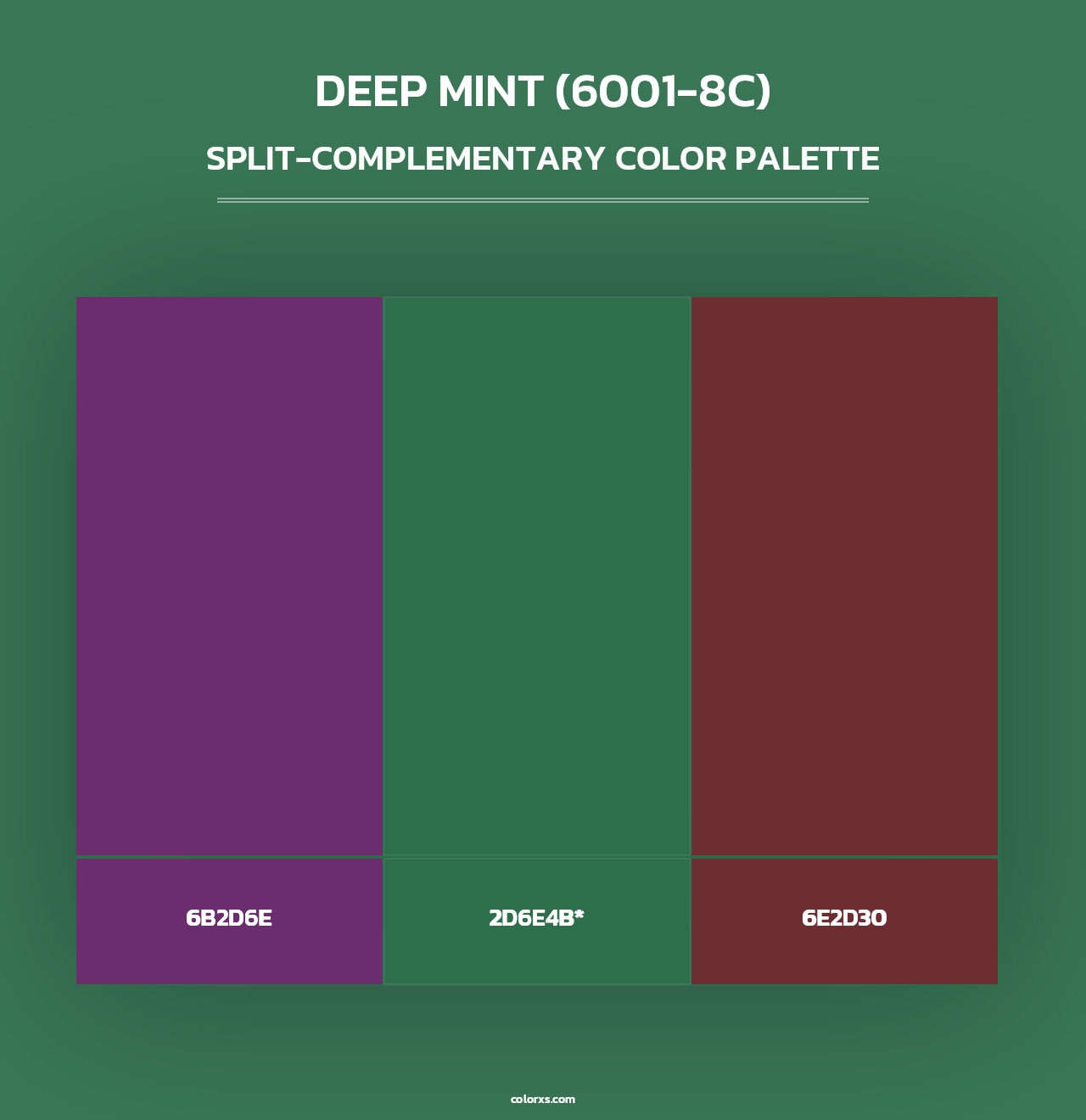 Deep Mint (6001-8C) - Split-Complementary Color Palette