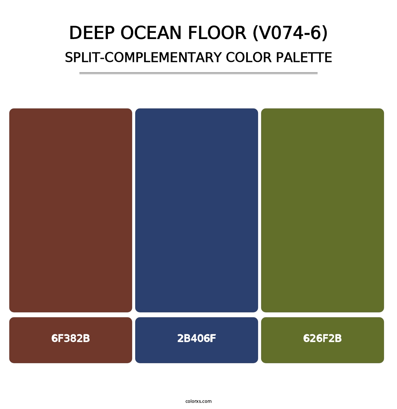 Deep Ocean Floor (V074-6) - Split-Complementary Color Palette
